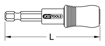 KS Tools Ratschenringschlüssel, 1/4" 2in1 Schnellwechsel-Bithalter