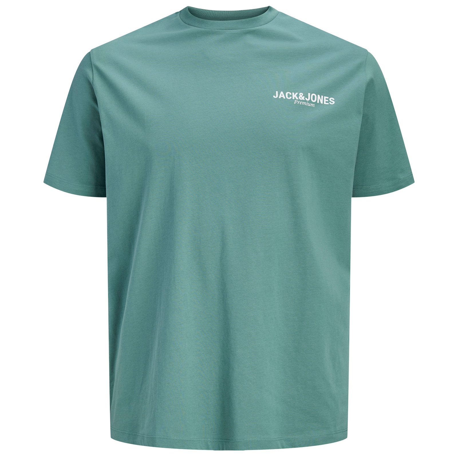 Jack & Jones Rundhalsshirt Jack&Jones Übergrößen T-Shirt petrolgrün JPRBLAOSCAR