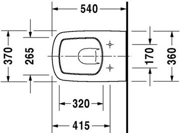 Duravit WC-Komplettset Duravit Wand-WC DURASTYLE ti 370x540mm w