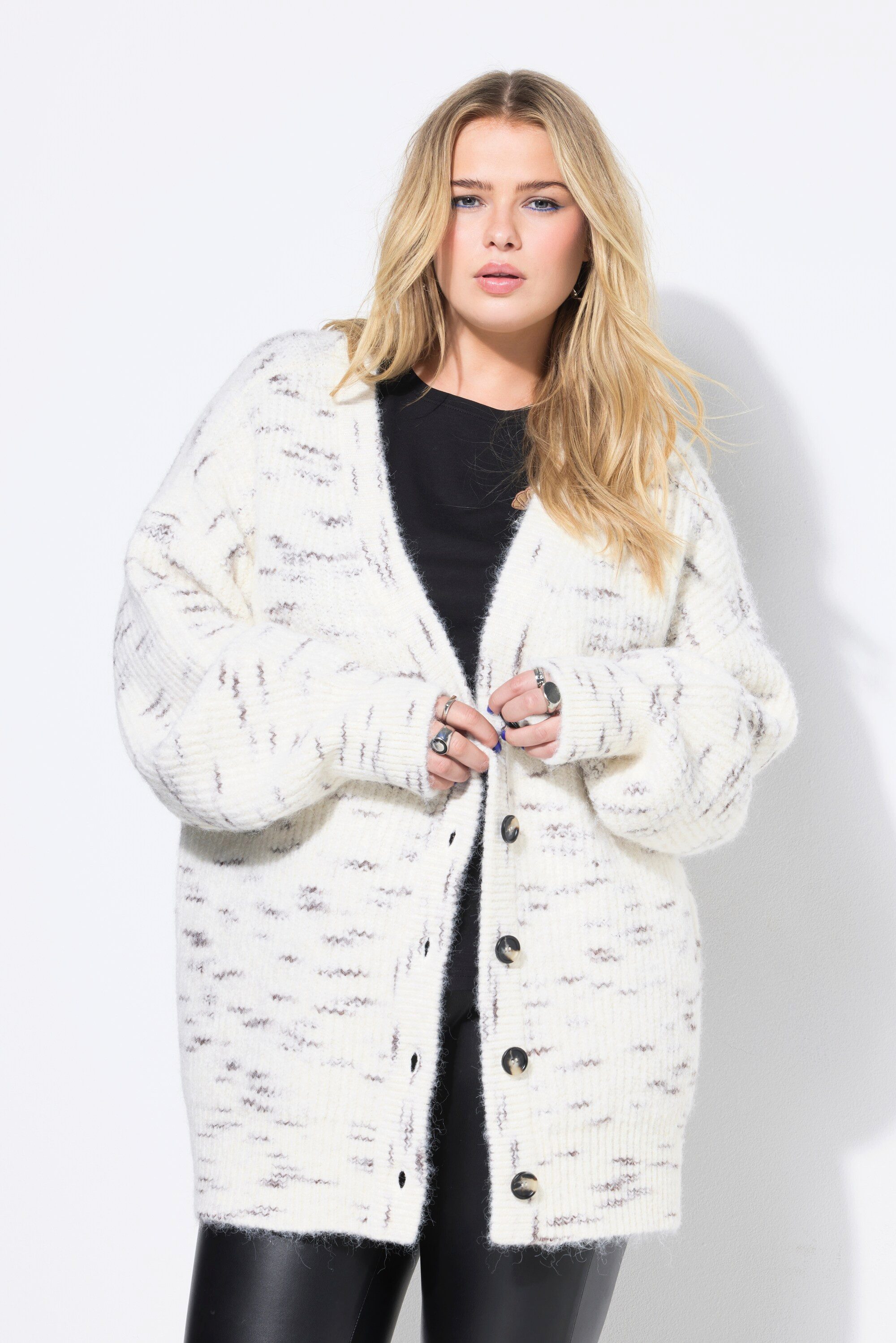 Studio Untold Strickjacke Strickjacke oversized Melangestrick günstig online kaufen