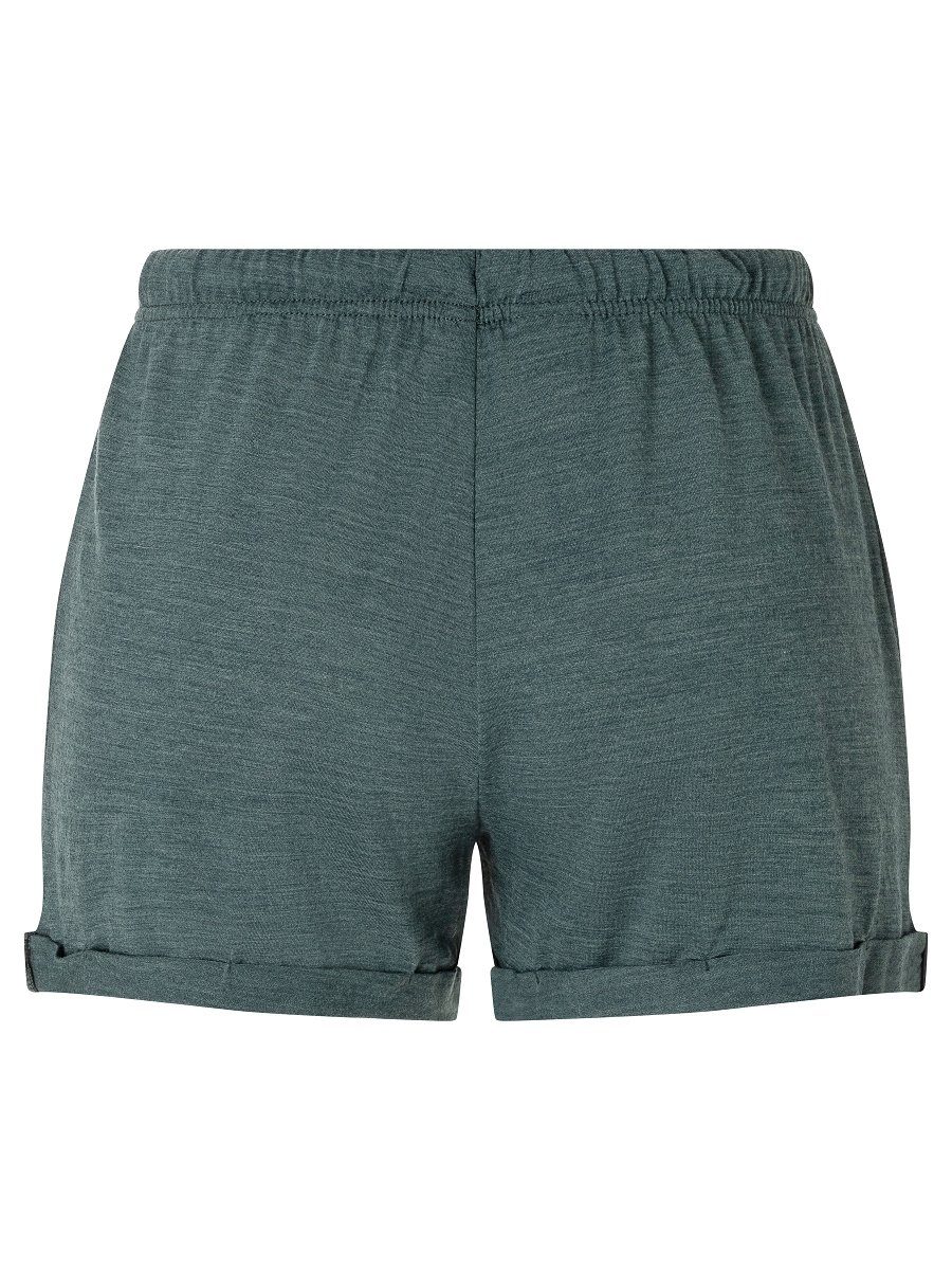 Chic Shorts pflegeleichter Merino-Materialmix W SUPER.NATURAL Urban WIDE Melange Shorts Merino SHORTS