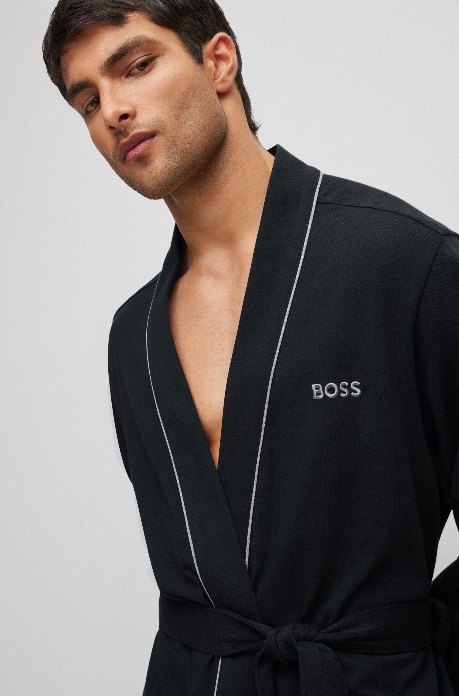 BOSS Morgenmantel BM Schwarz Kimono