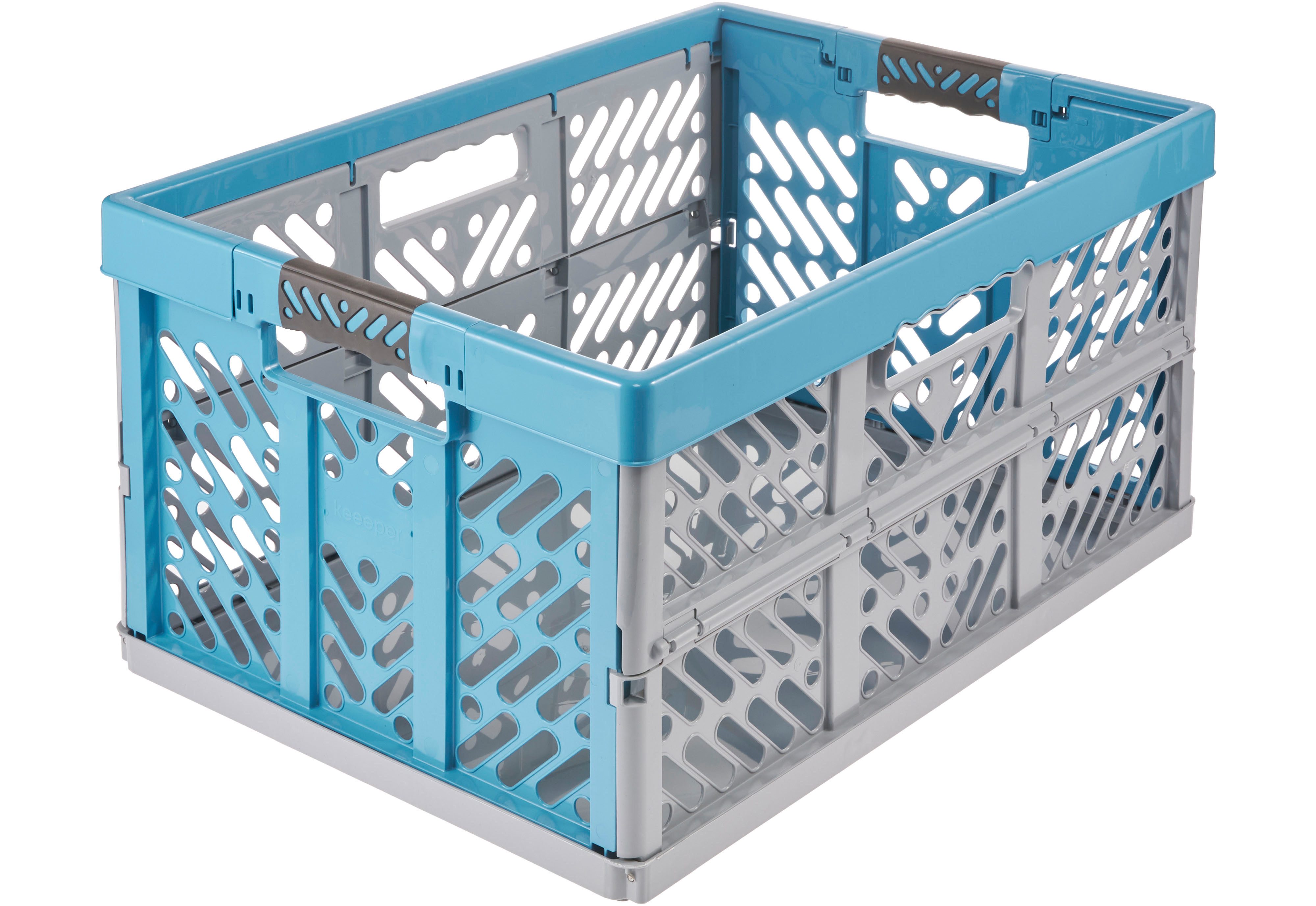 keeeper Klappbox ben eco, Profi-Klappbox mit Softgriffen, 54 x 37 x 28 cm, 45 l, 45 l, Soft-Touch-Griffe, zusammenklappbar