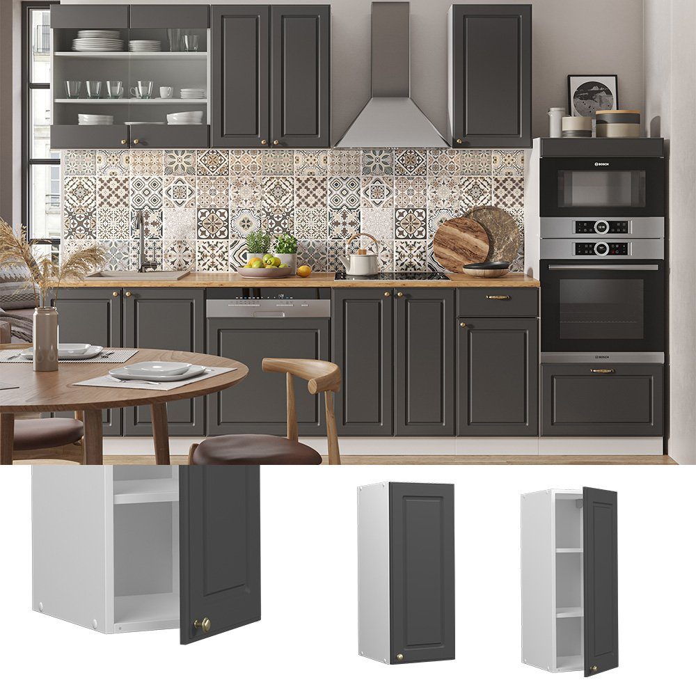 Vicco Hängeschrank Fame-Line, Anthrazit-Gold/Weiß, 30 cm günstig online kaufen