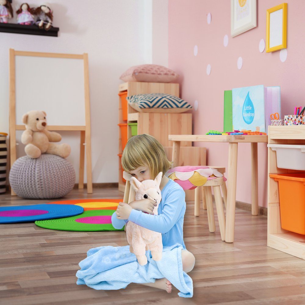 TE-Trend Kuscheltier Lama Alpaka 30cm Plüschtier Stofftier beige, mit besonders flauschigem Plüsch Fell