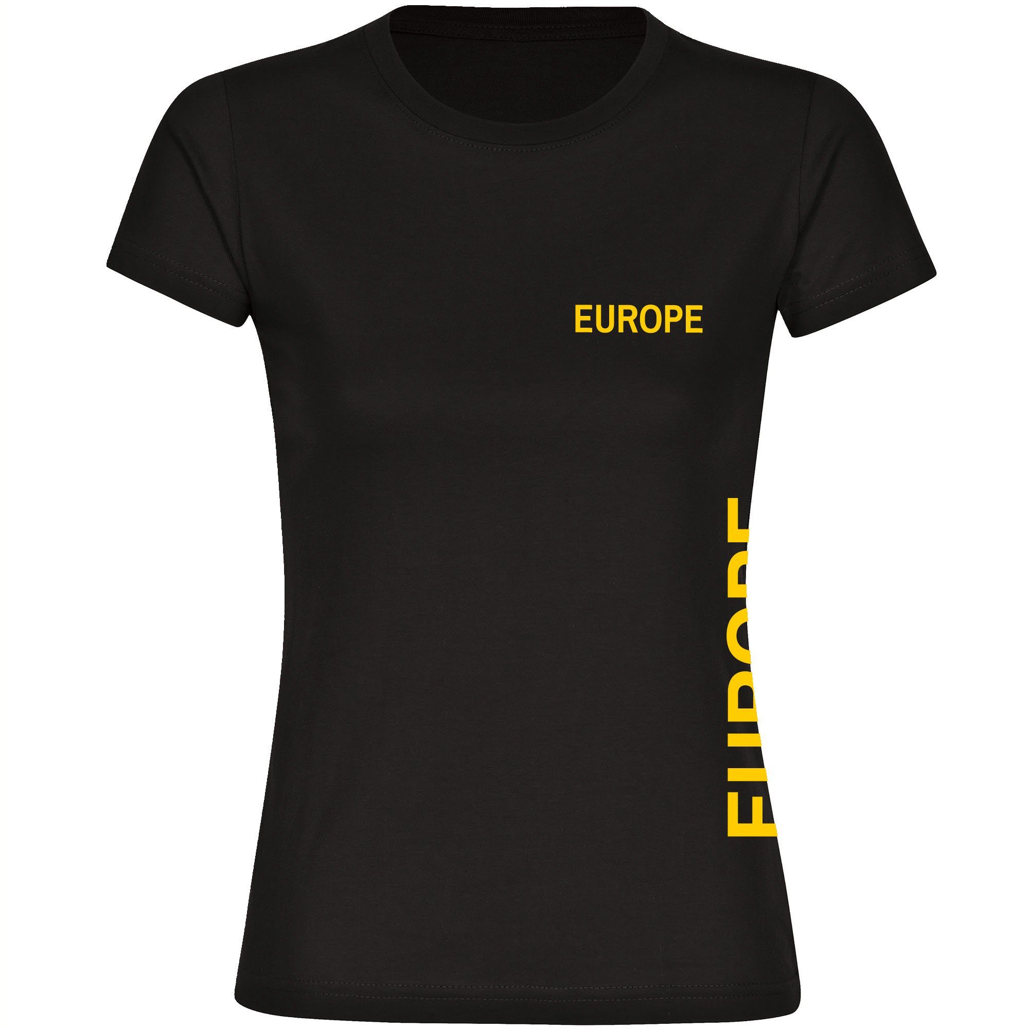 multifanshop T-Shirt Damen Europe - Brust & Seite - Frauen