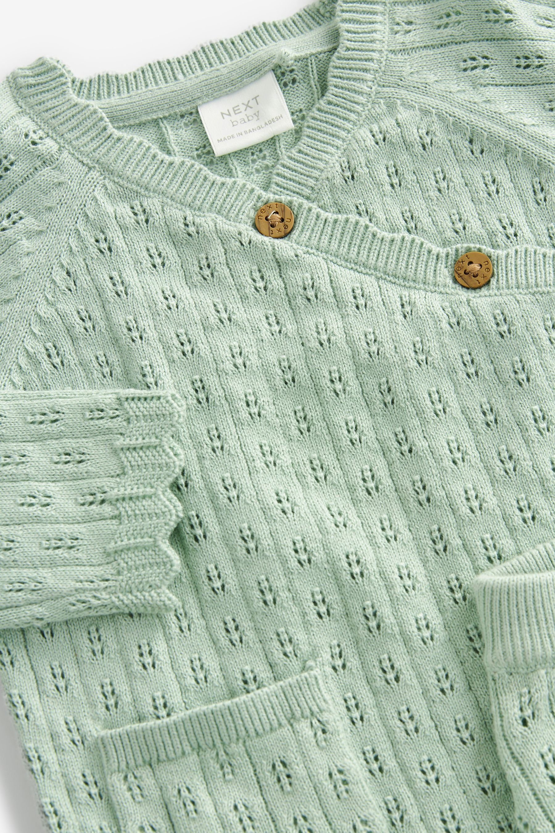 Strickpullover passende Hose, mit Baby-Pullover-Set (3-tlg) Next Strumpfhose