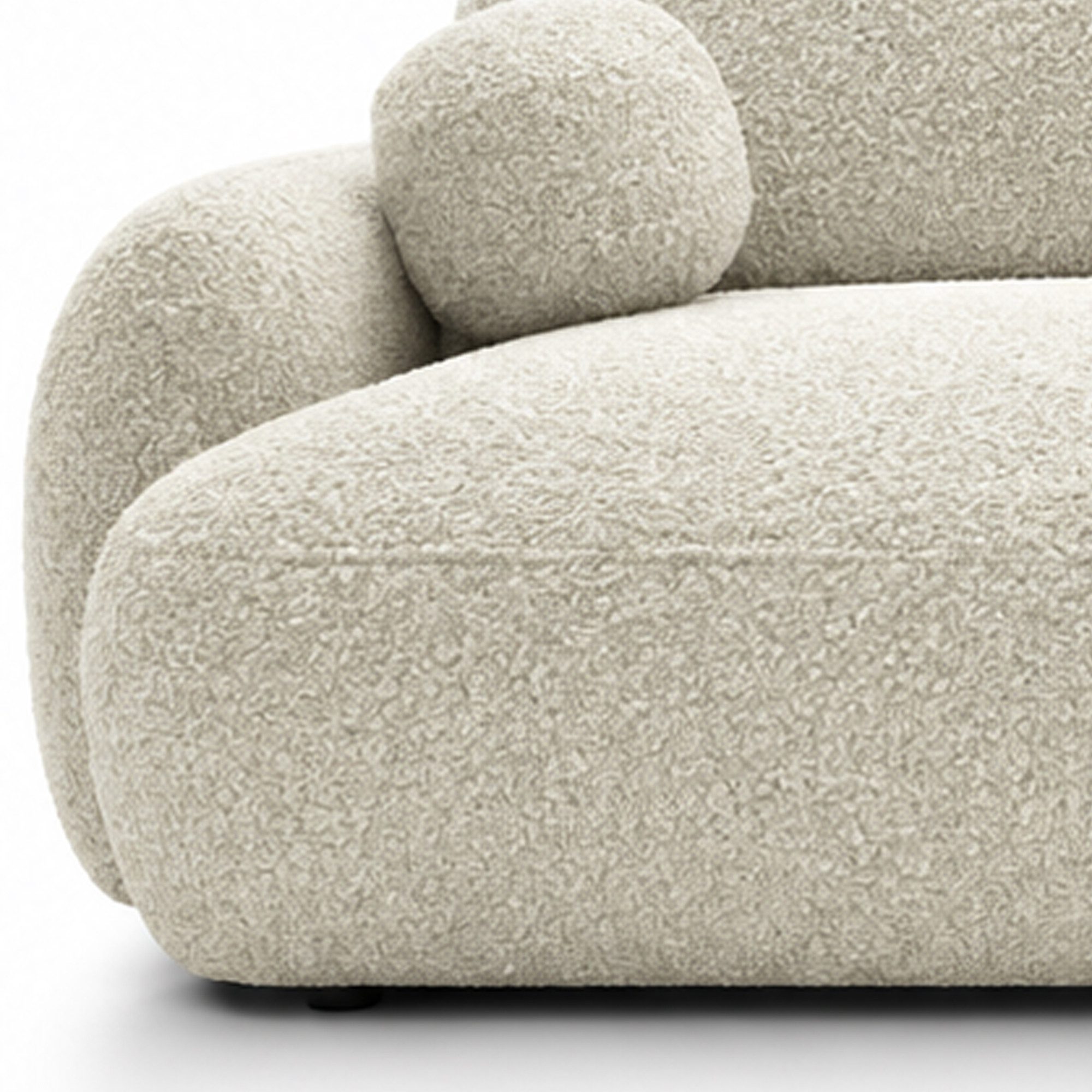 M-Punkt24 Sofa Sofa - Set VERONA 3-2-1 mit Bettfunktion BUBBLE SOFA, Set, Creme, mit Bettfunktion, BOUCLE, Edel, Luxus, Glamour, Hohe Qualität, Made in Europe,  – Bild 5 von 5