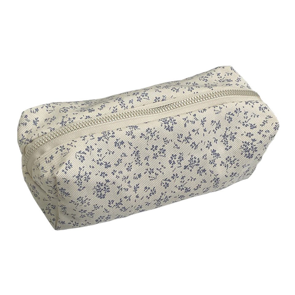 Agger Federmäppchen Federtasche mit Reißverschluss, Mäppchen mit Aesthetic Blumen, Kosmetiktasche und Geldtasche für Schule Büro