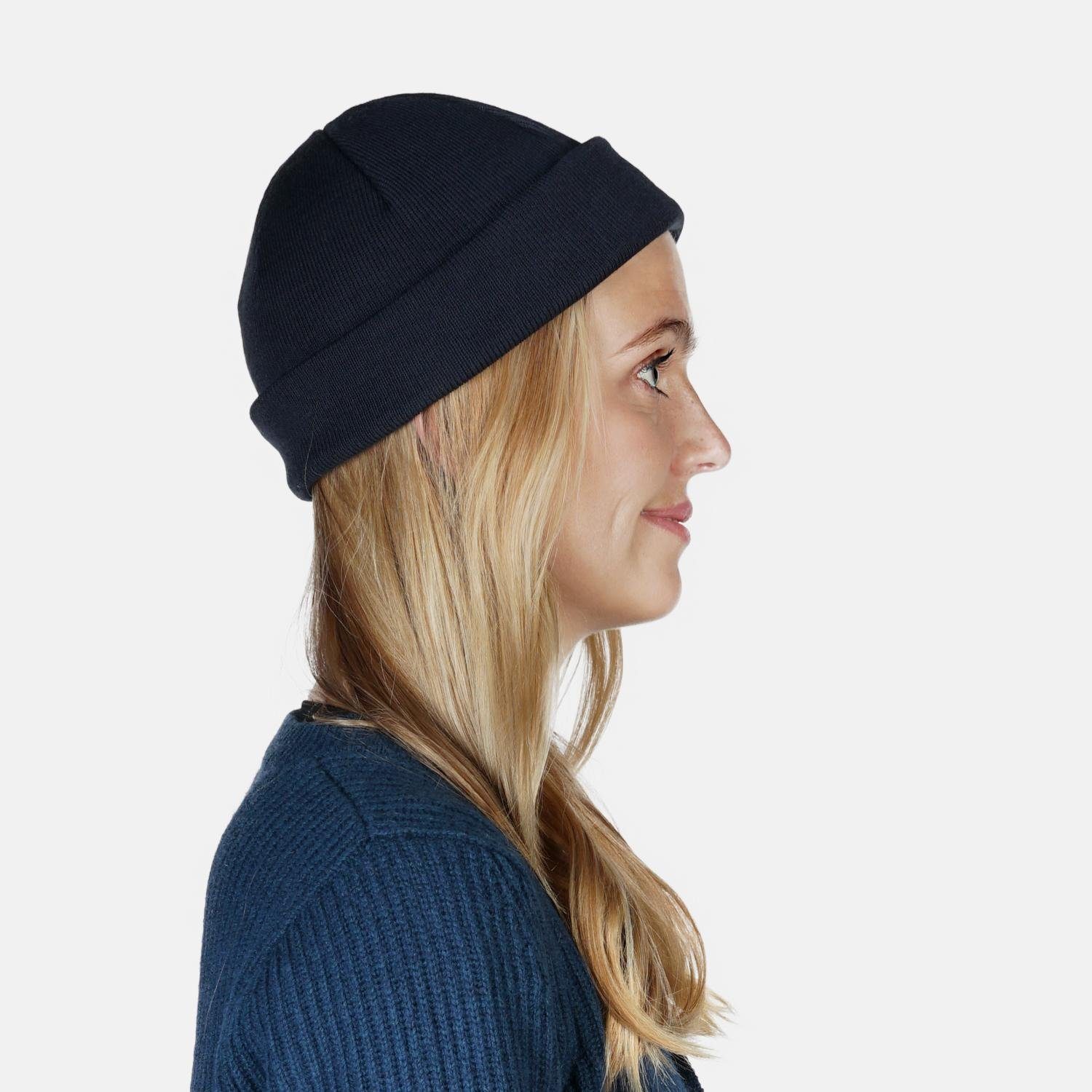 HANSEHELD Strickmütze Seebär Dockermütze Baumwolle kurz flach - Made in Germany – Bild 3 von 3