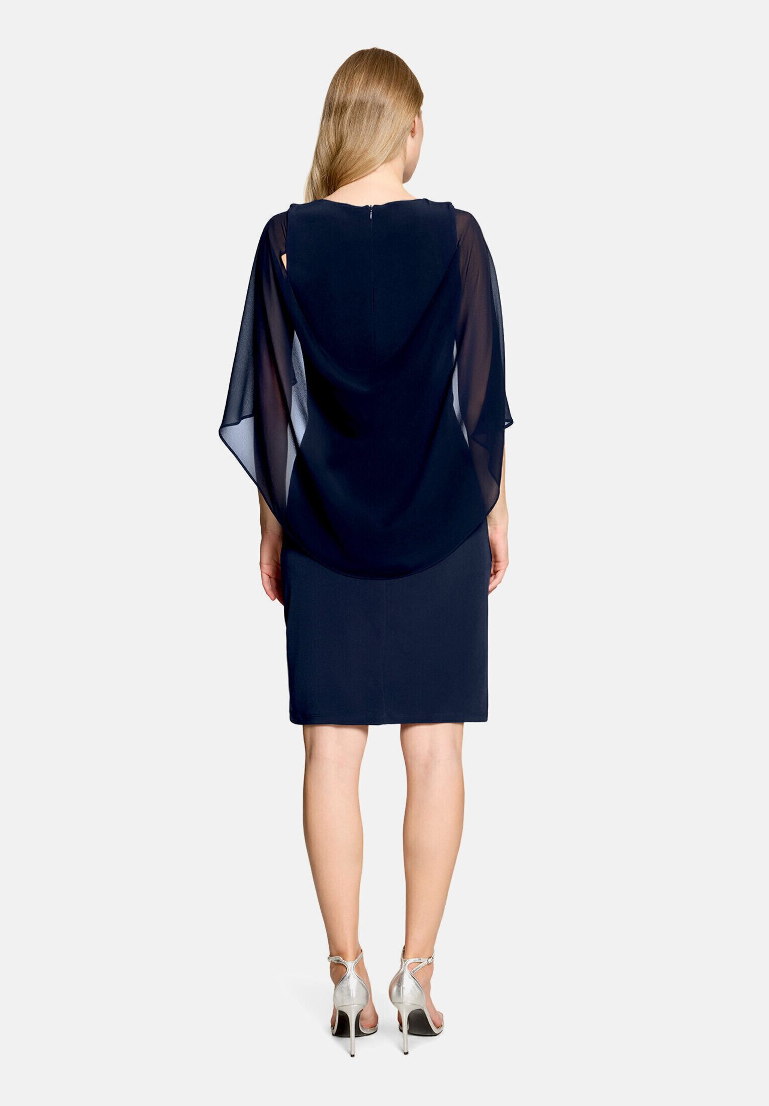 Vera Mont Cocktailkleid Damen mit Raffung Materialmix