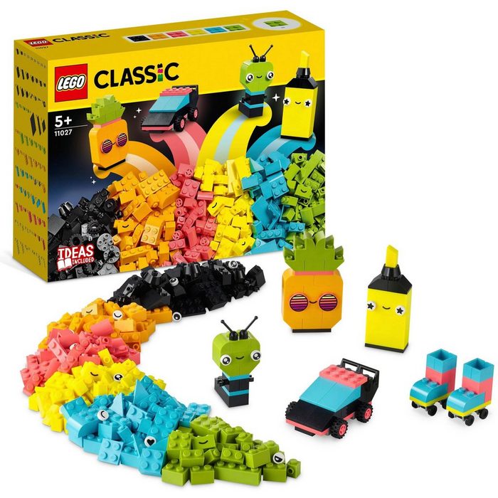 LEGO® Konstruktionsspielsteine Neon Kreativ-Bauset (11027) LEGO® Classic (333 St)
