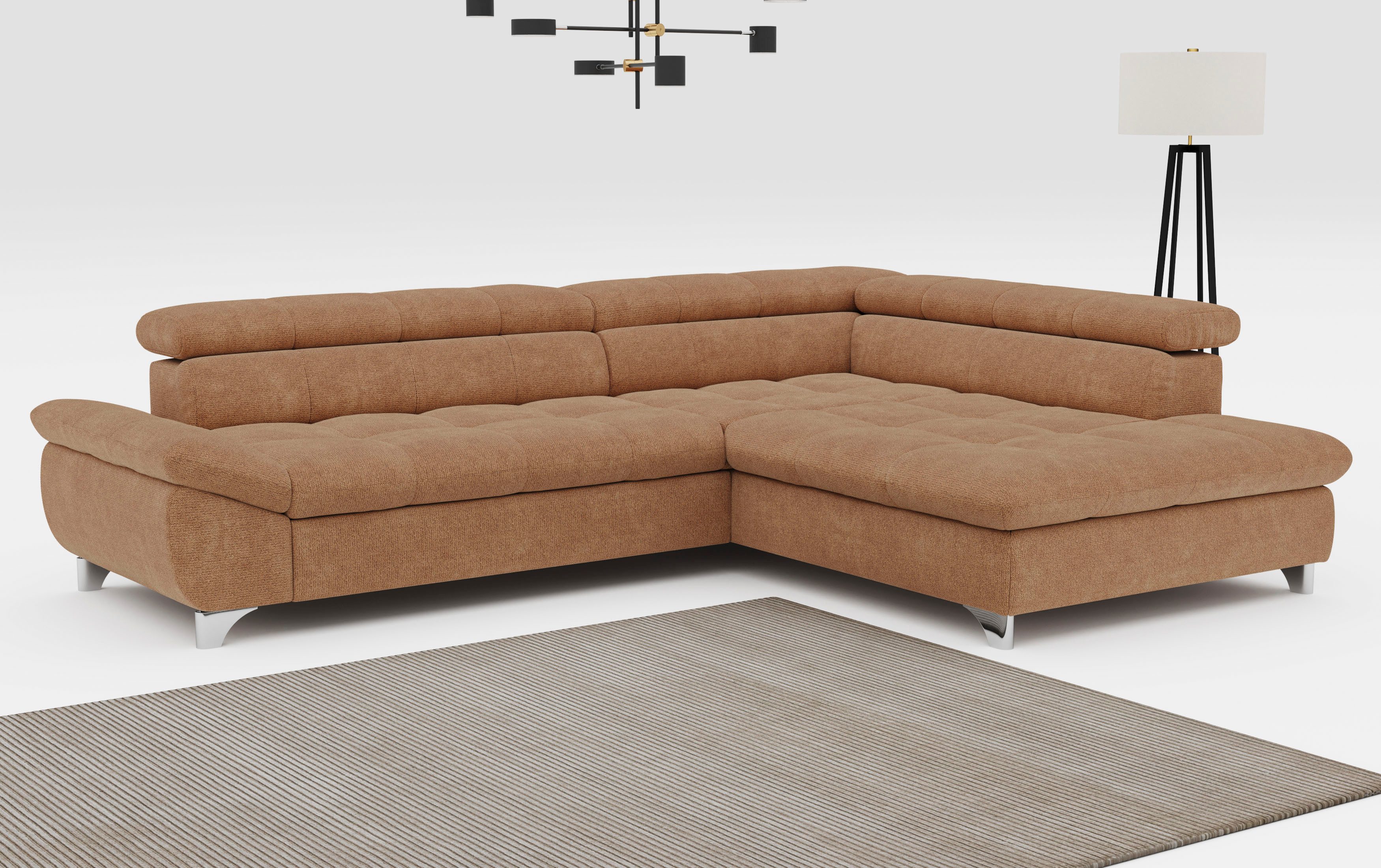 COTTA Ecksofa Gemini L-Form, B: 312 cm, mit Kopfteilverstellung, optional Bettfunktion
