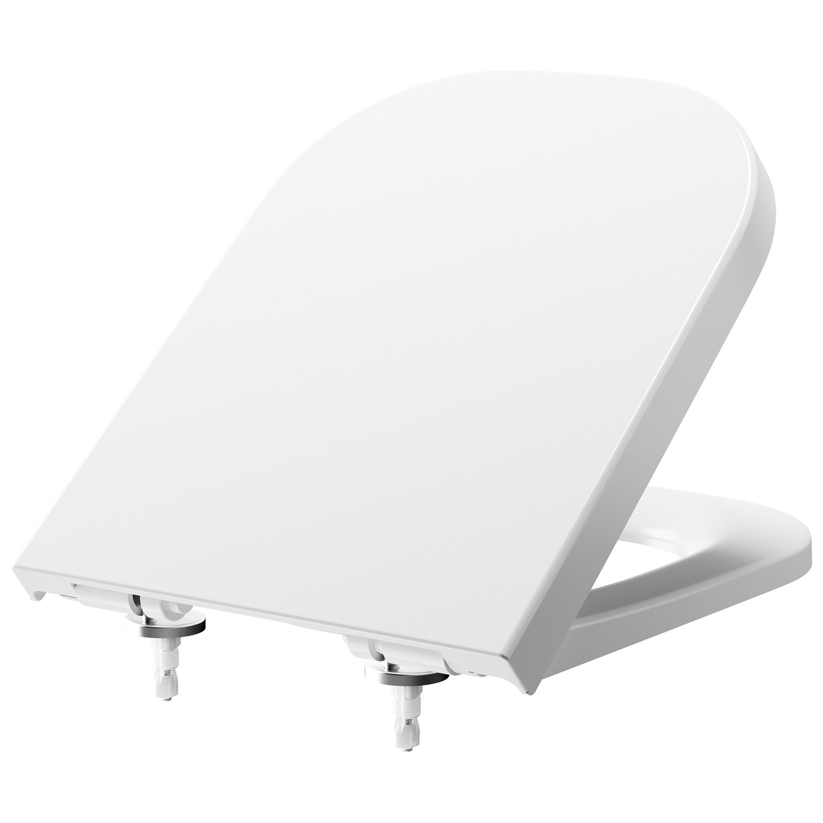 WC-Sitz mit Absenkautomatik, Weiß Duroplast Toilettensitz