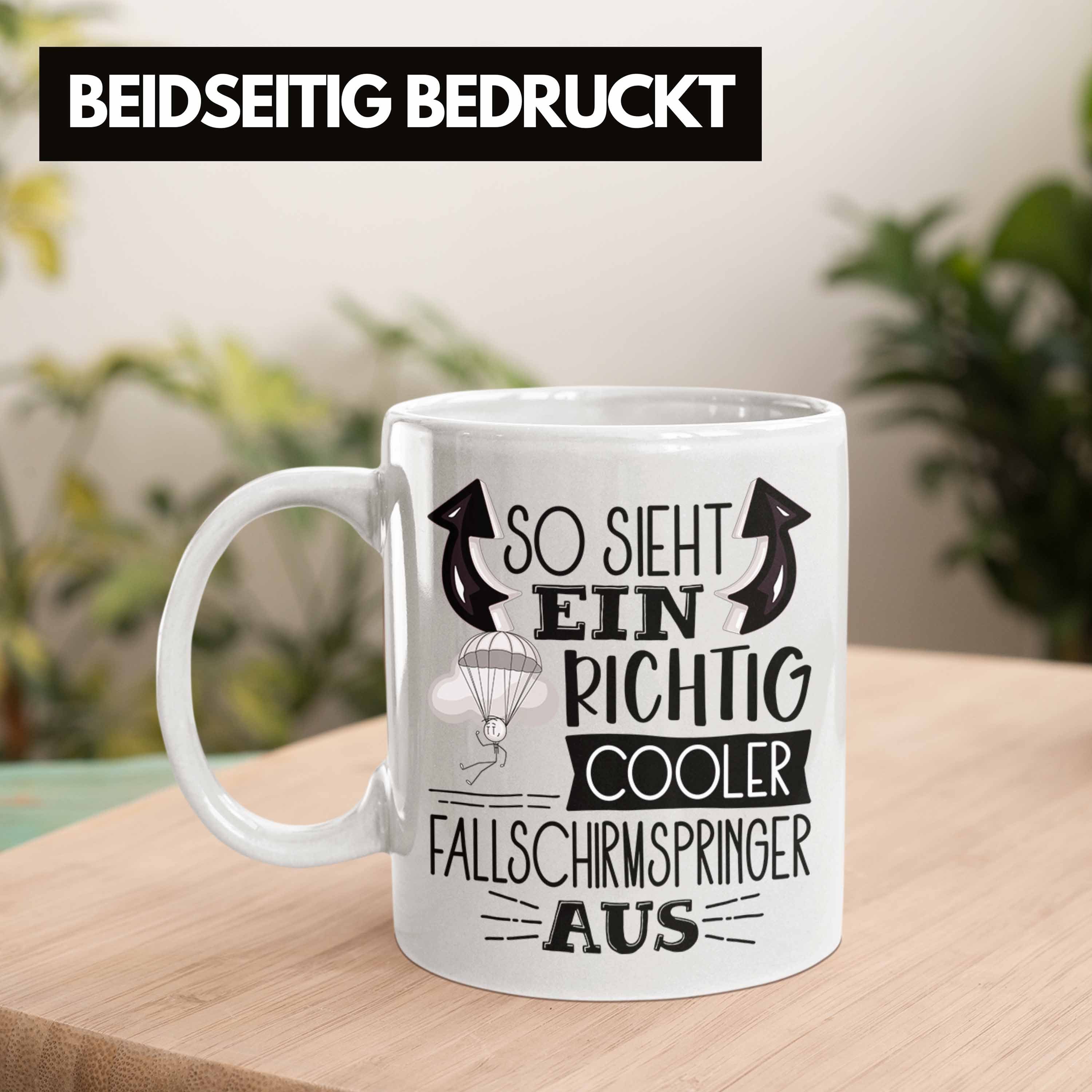 Trendation Tasse So Sieht Cooler Lus Geschenk Ein Richtig Tasse Weiss Aus Fallschirmspringer