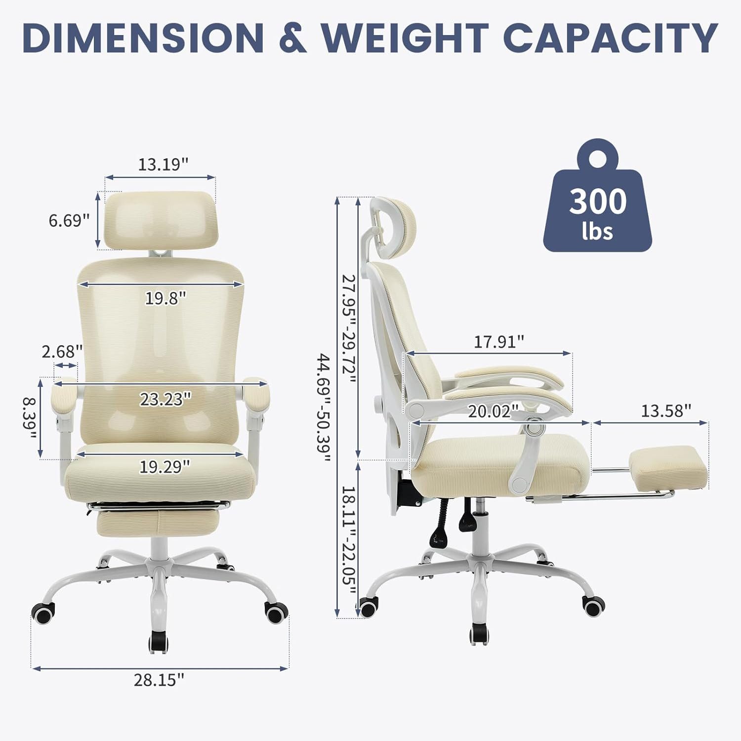 GarveeMore Bürostuhl Ergonomischer,Drehstuhl mit Fußstütze und günstig online kaufen