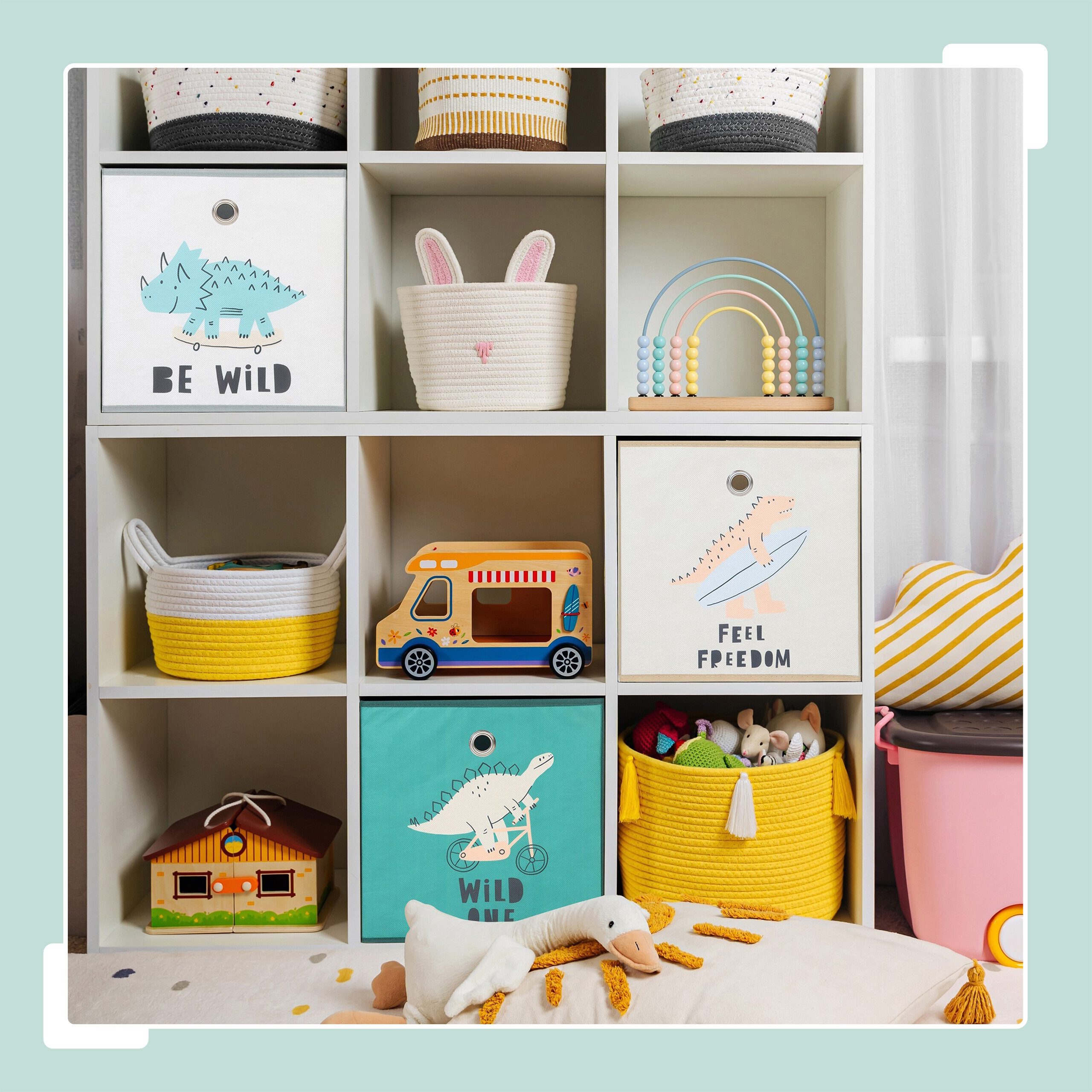 relaxdays Faltbox Kinder Aufbewahrungsboxen im 3er Set, B günstig online kaufen