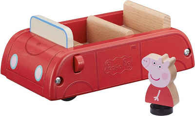eOne Spielzeug-Auto Peppa Wutz Holz Spielzeug - rotes Familienauto (mit Peppa Figur)