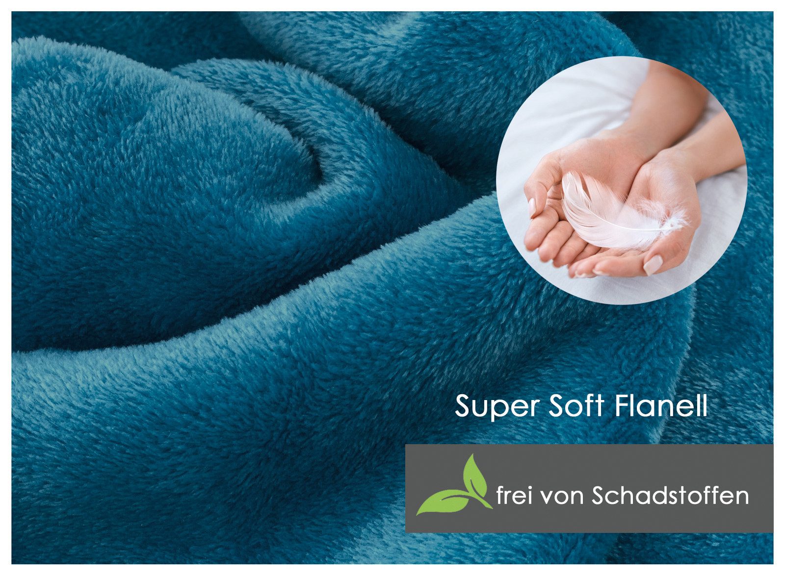 heimtexland Dekokissen Flanell Soft Kuschelkissen Plüsch Kissenbezug, super weich und flauschig, Allergiker geeignet, atmungsaktiv