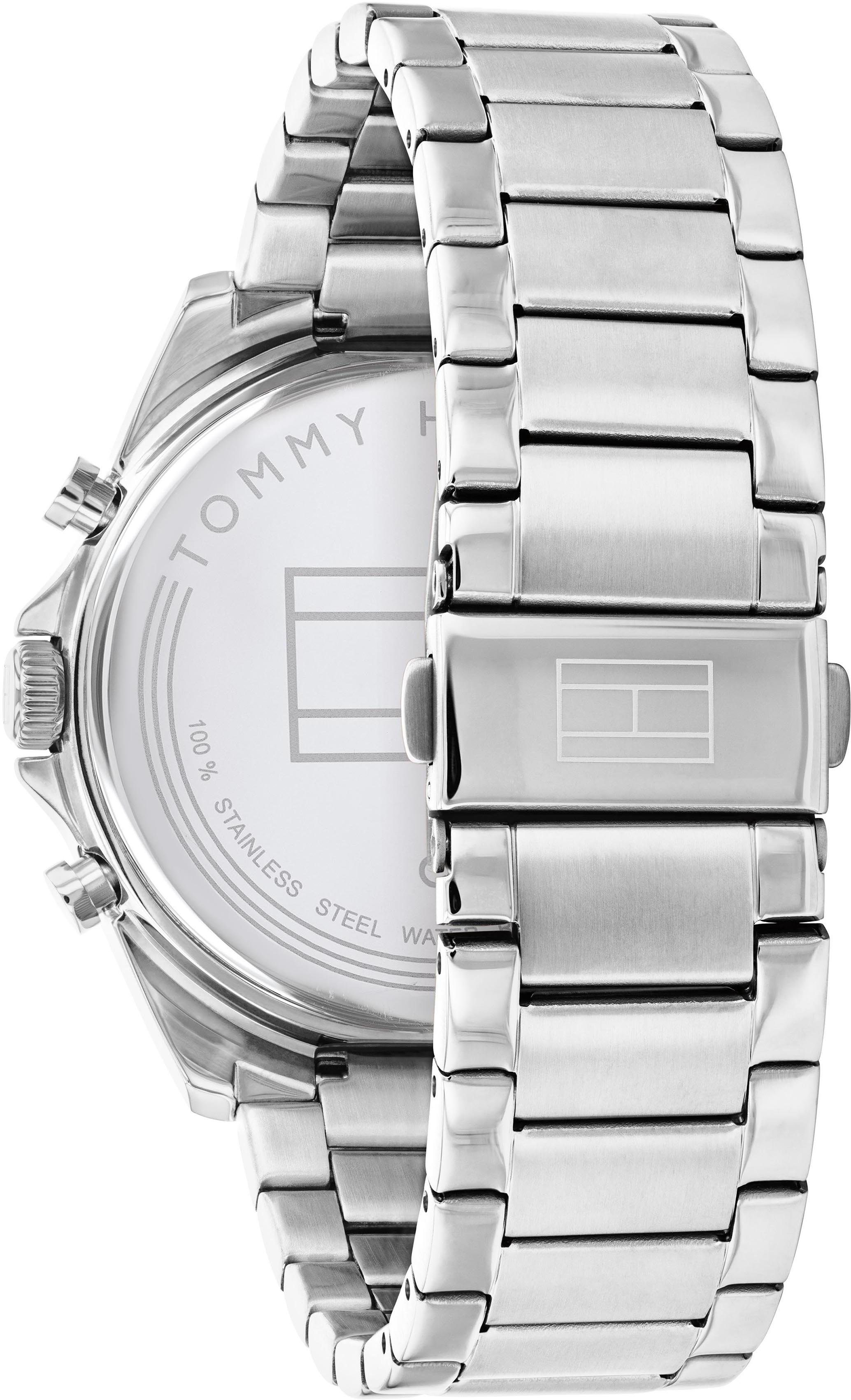 Tommy Hilfiger Multifunktionsuhr BAKER 1710448, Quarzuhr, Armbanduhr, Herrenuhr, Datum, Edelstahlarmband