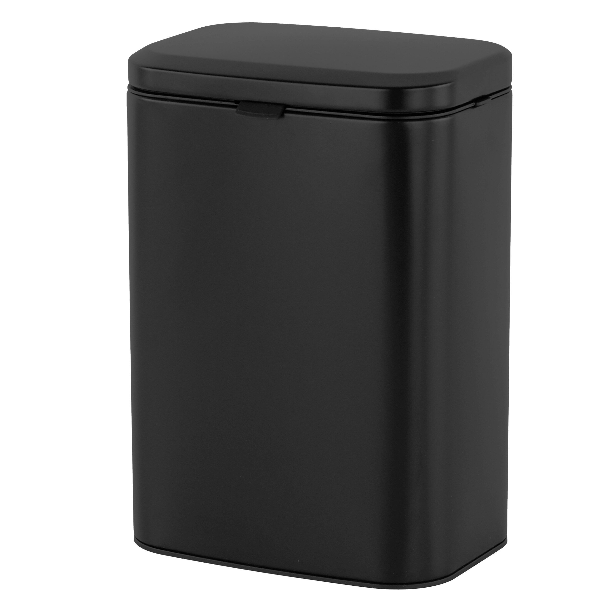relaxdays Mülleimer Wandmontage, schwarz, 8 Liter