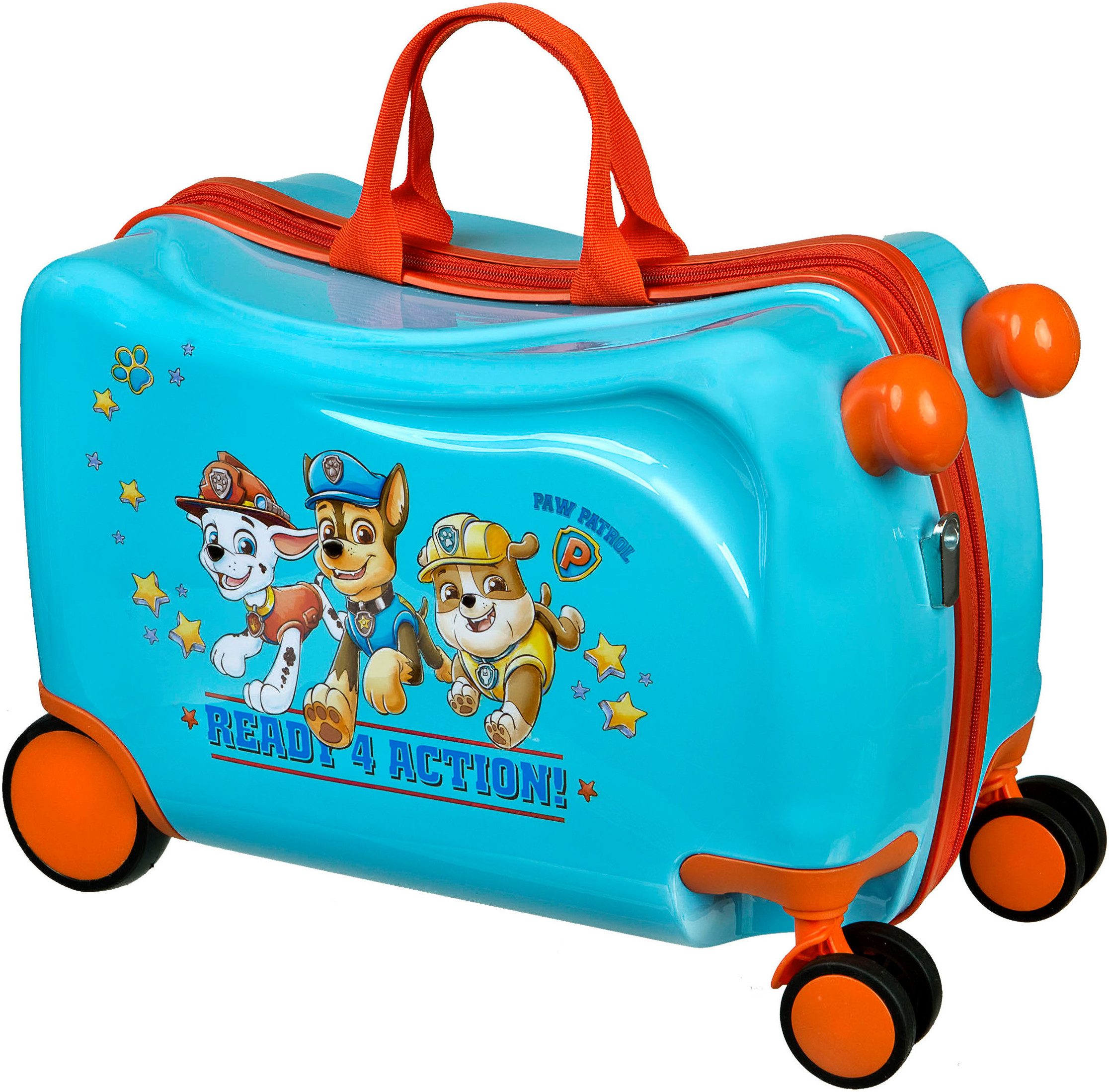 UNDERCOVER Kinderkoffer Ride-on Trolley, Paw Patrol, 4 Rollen, zum sitzen und ziehen