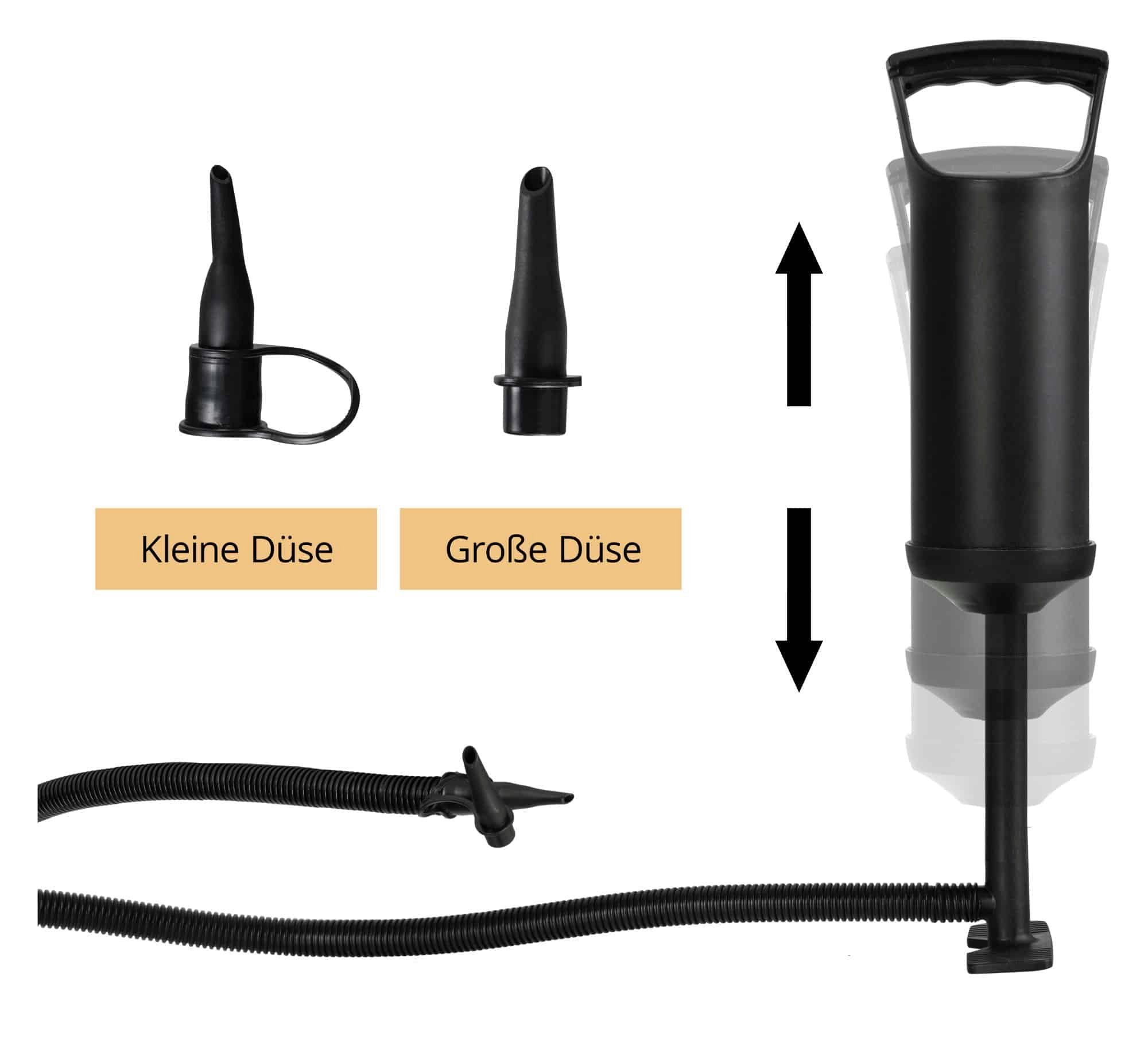 Stagecaptain Luftpumpe IF-P01 Doppelhub Handpumpe, SUP-Pumpe - Minipumpe für Luftmatratze