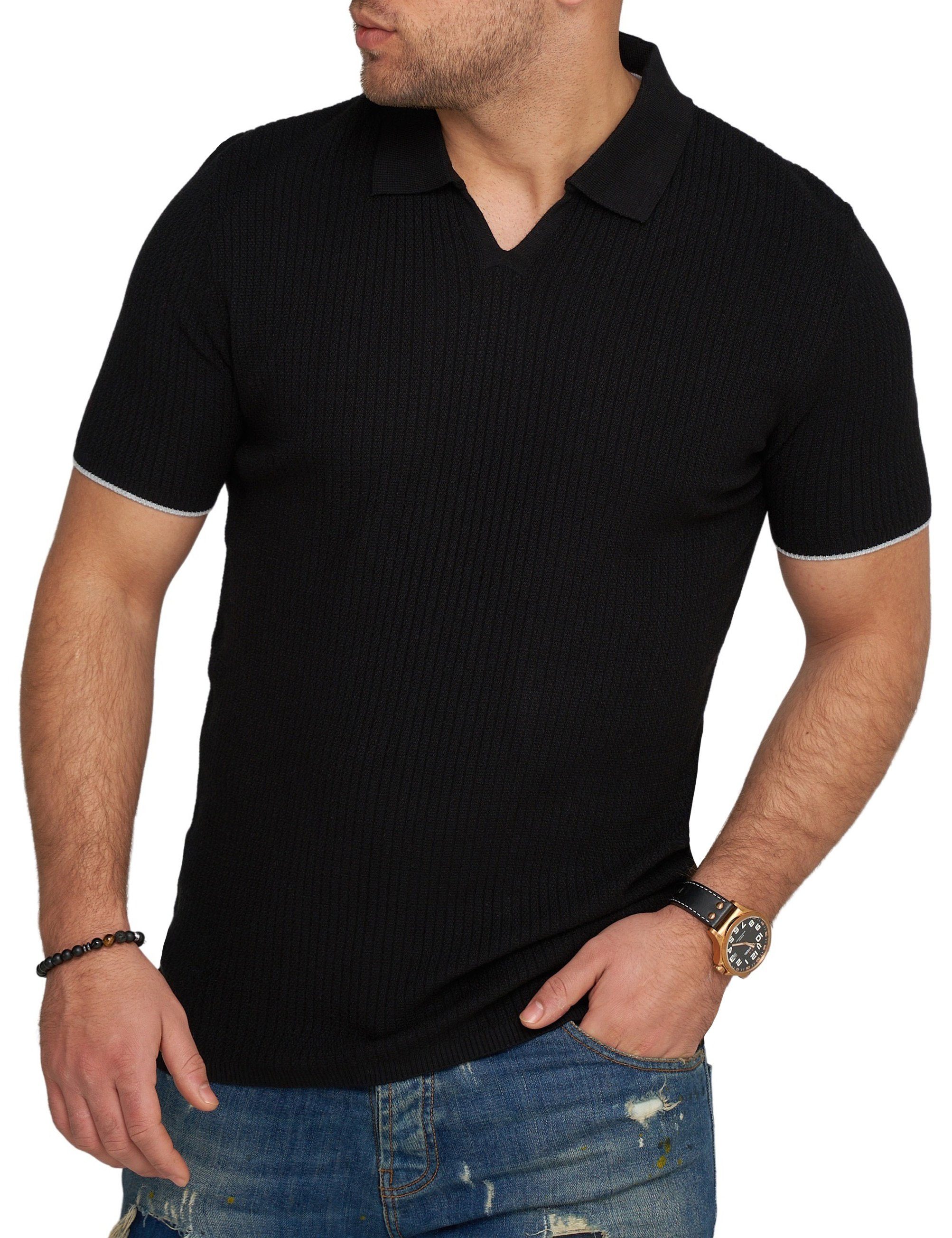 CARISMA Poloshirt CRMANAUS Rippstrick Kurzarm Polo günstig online kaufen