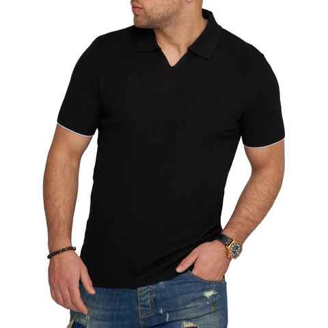 CARISMA Poloshirt CRMANAUS Rippstrick Kurzarm Polo T-Shirt