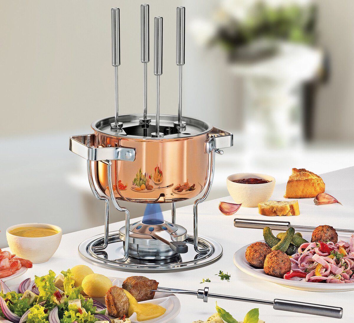Spring Fondue Fonduegarnitur Davos Culinox 17 cm kupfer