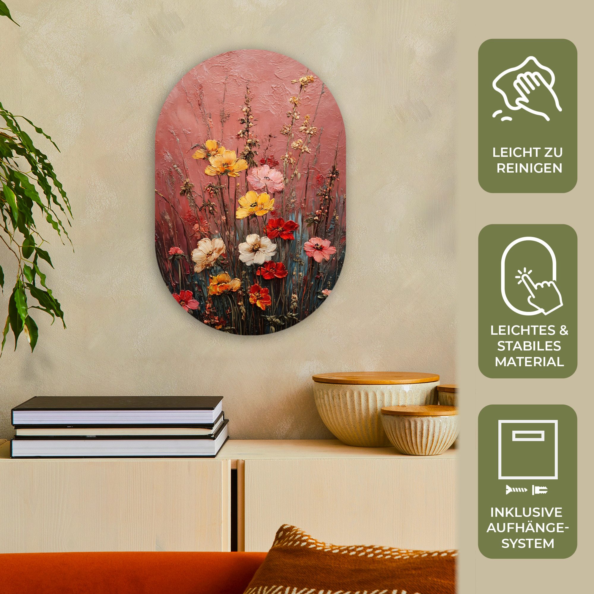 MuchoWow Gemälde Blumenstrauß - Feine Details günstig online kaufen