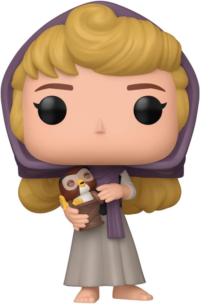 Funko Actionfigur Dornröschen POP! Disney Vinyl Figur Aurora w/Owl 9 cm, (1-tlg), niedliche Figur aus Vinyl