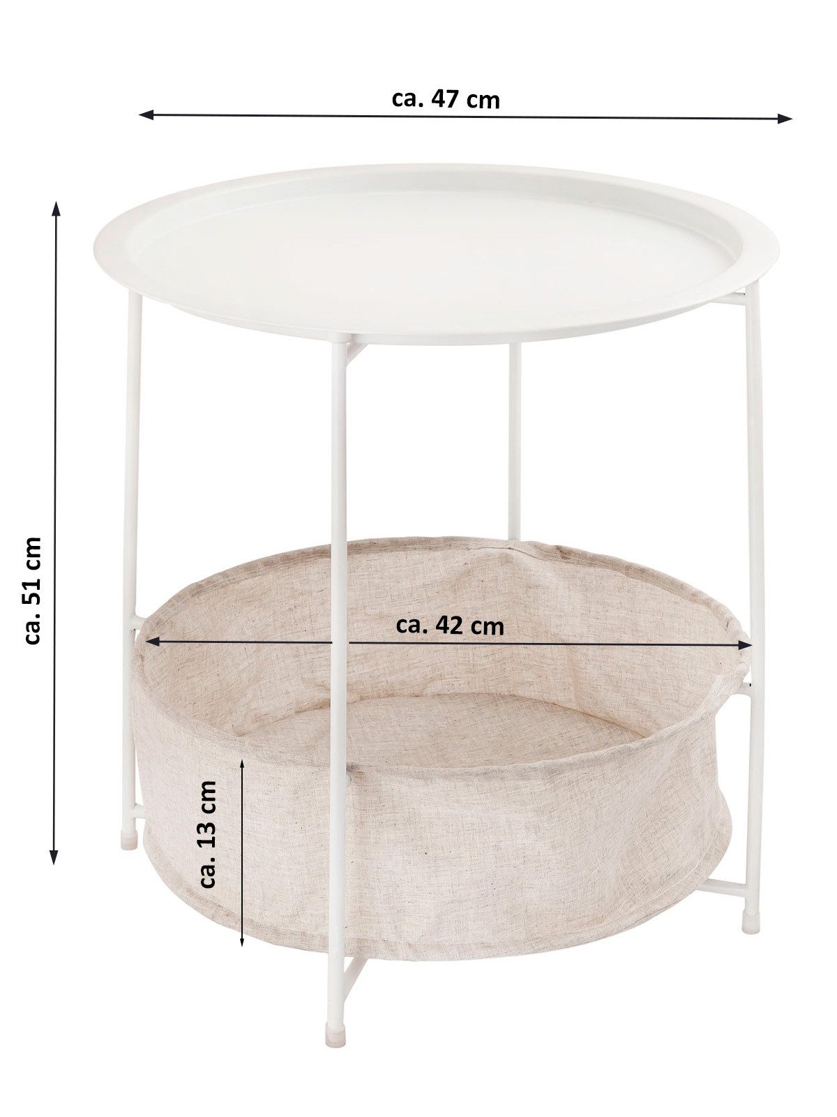 Amagohome Gartentisch Beistelltisch Ø 47 H günstig online kaufen