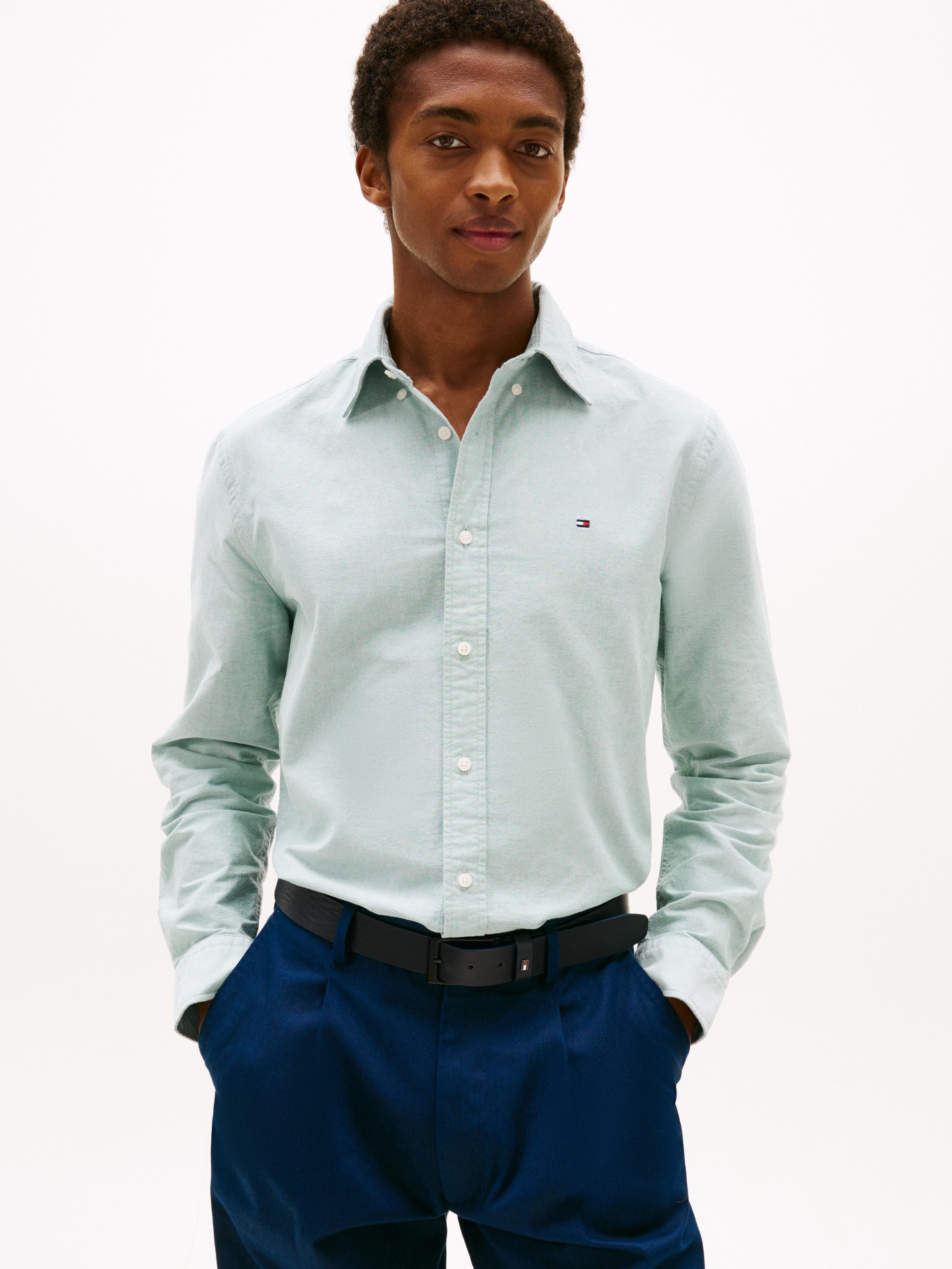 Tommy Hilfiger Langarmhemd SOLID HERITAGE OXFORD Regular Fit Regular Fit Oxford Casual