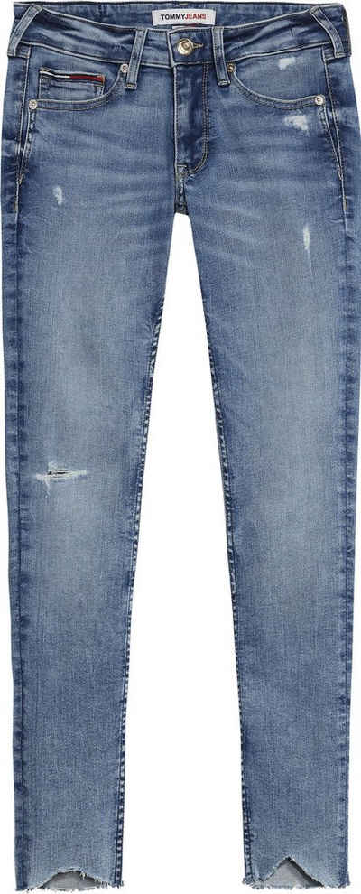 Tommy Jeans Skinny-fit-Jeans »SOPHIE LR SKNY ANKL CE215« mit leichten Destroyed Effekten & ausgefranstem Saum