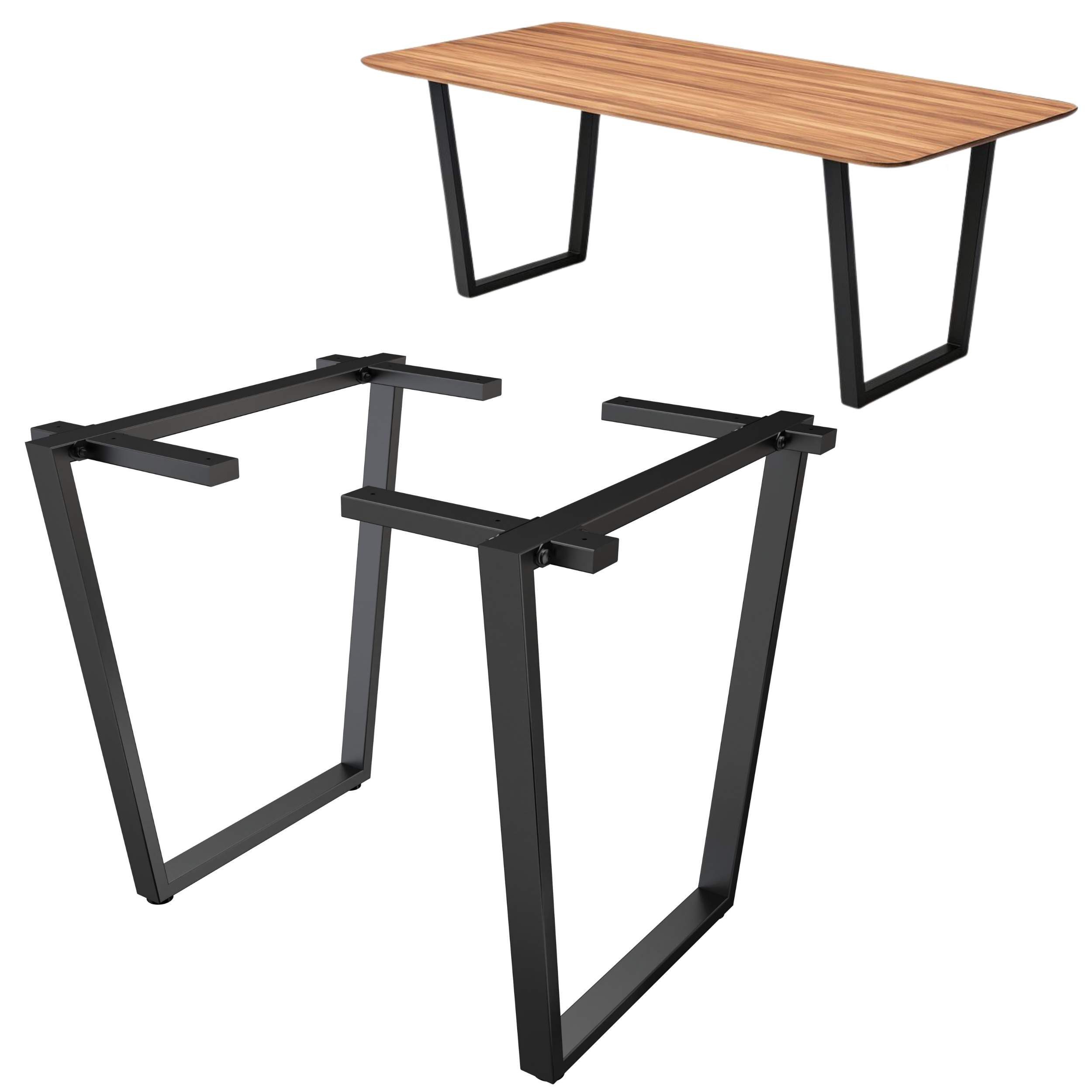 DanDiBo Tischbein Tischgestell 2x Metall Schwarz 72 x 72 cm Tischbeine Höhenverstellbar
