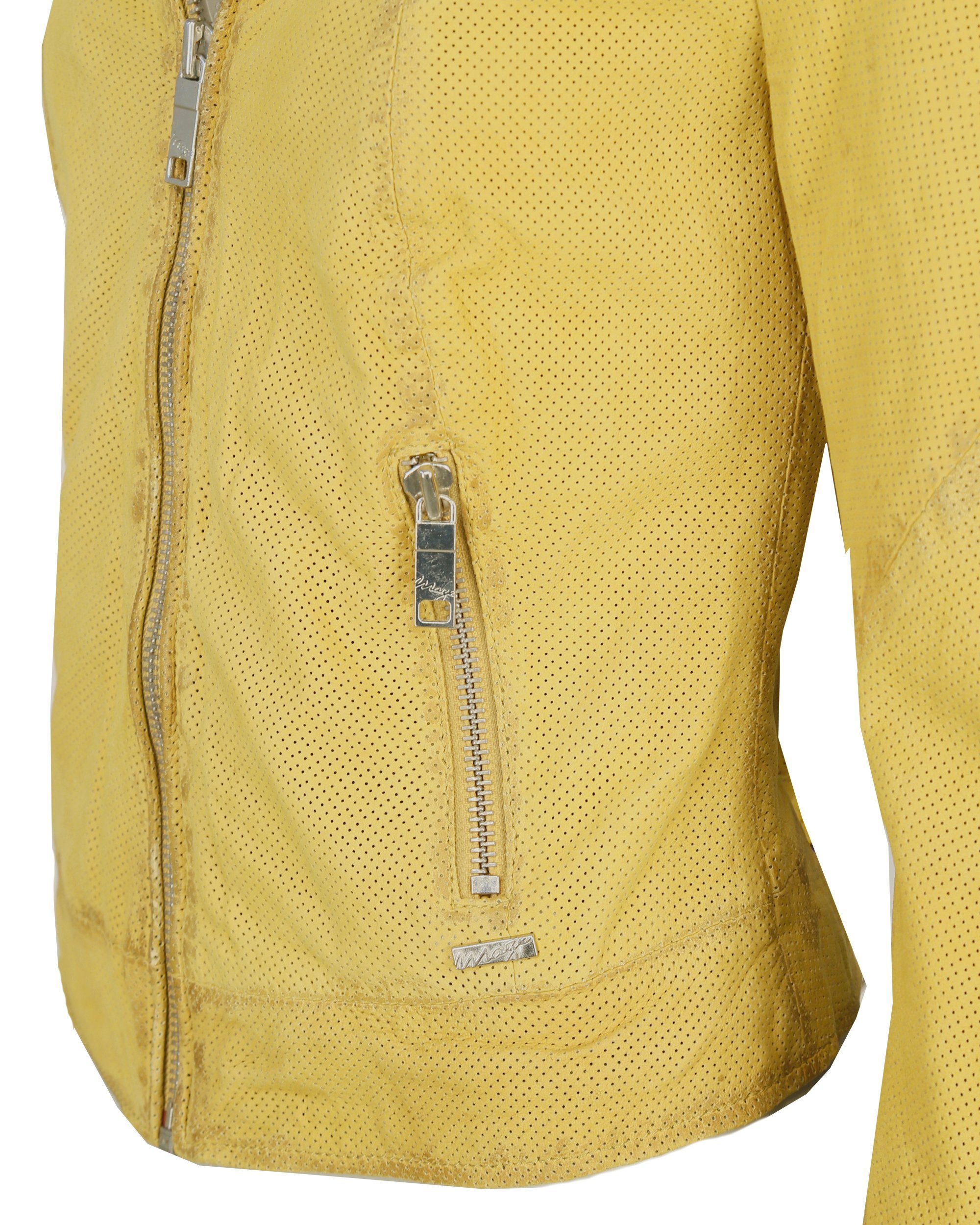 Maze Mabel yellow Lederjacke