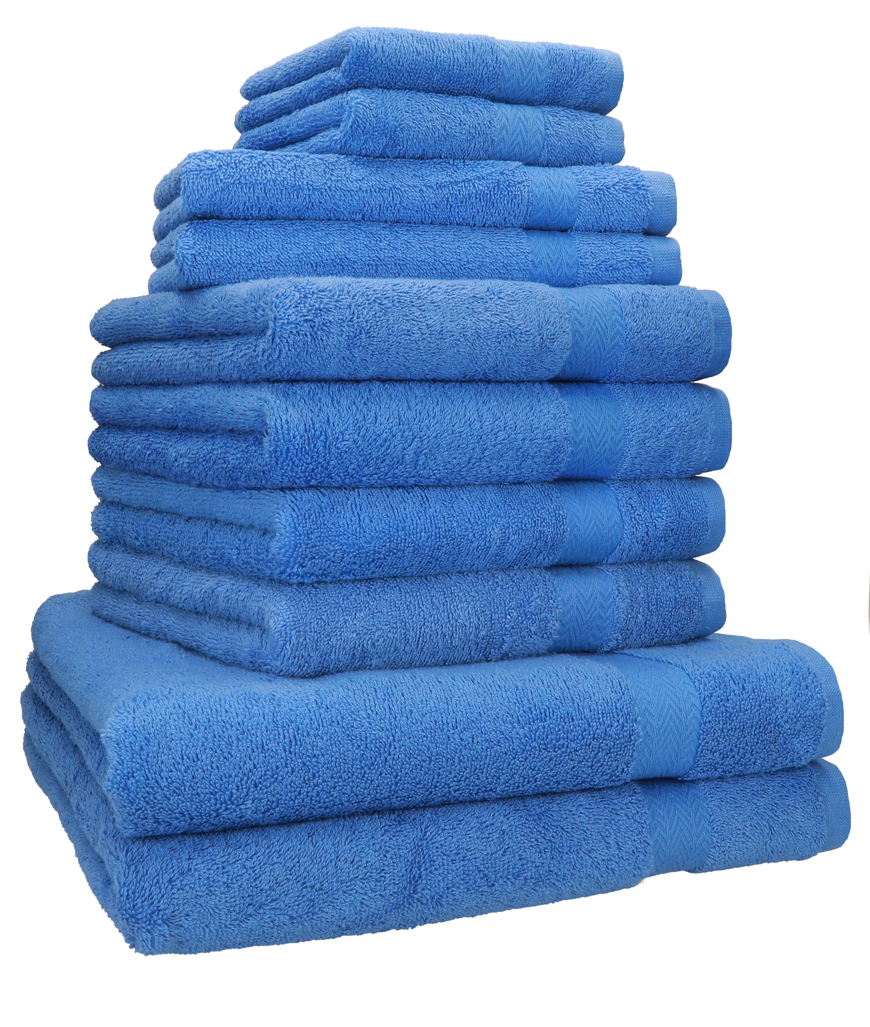 Betz Handtuch Set 10-TLG. Handtuch-Set Classic 100% Baumwolle 2 Duschtücher 4 Handtücher 2 Gästetücher 2 Seiftücher, 100% Baumwolle, (10-tlg) hellblau
