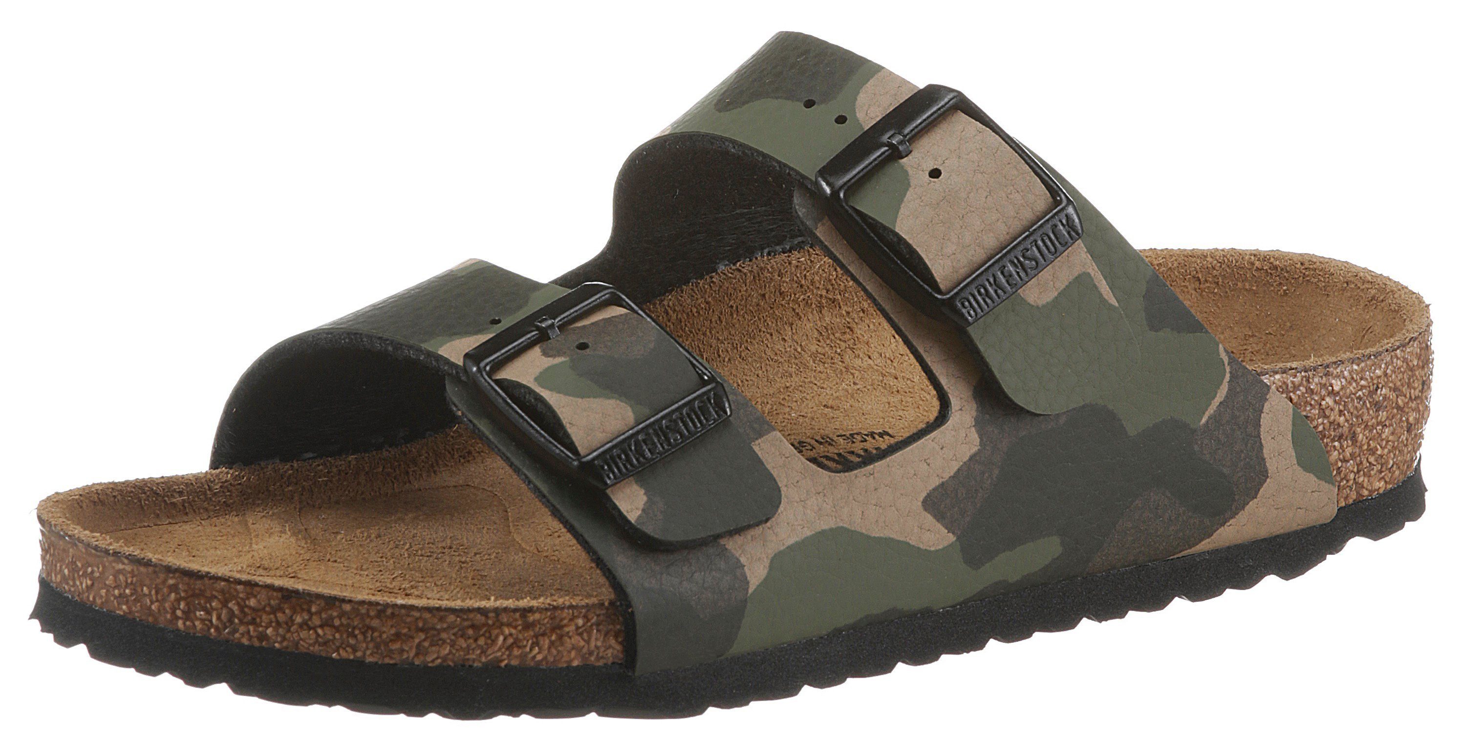 Birkenstock Arizona Kids desert soil camo Pantolette mit zwei verstellbaren Schnallen