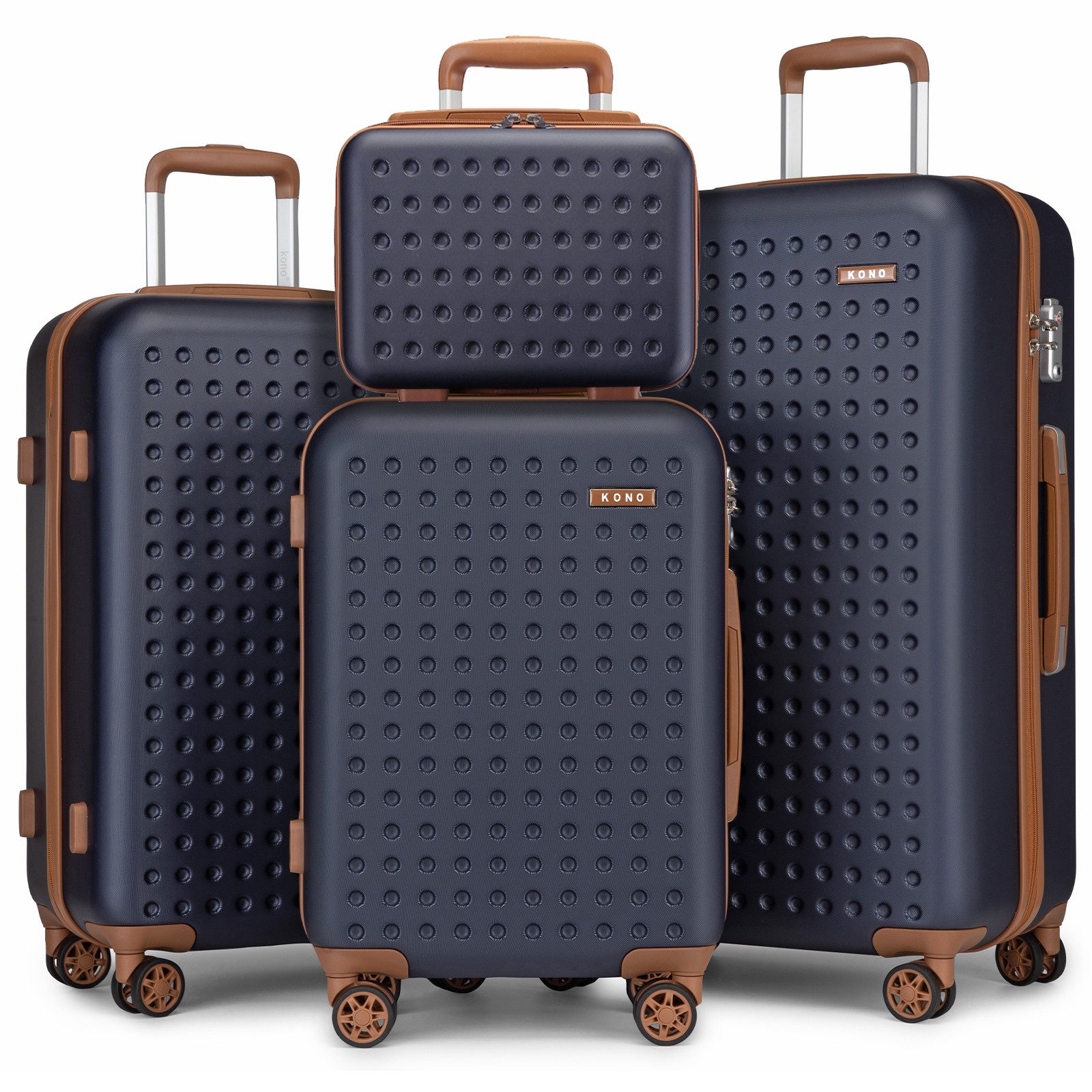 KONO Koffer Hartschalenkoffer Reisekoffer Trolleys 100% ABS Handgepäck Koffer