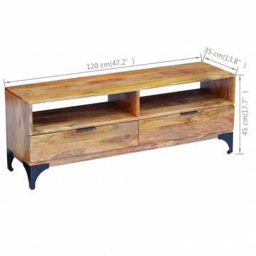 vidaXL TV-Schrank Fernsehtisch Mangoholz 120x35x45 cm (1-St)