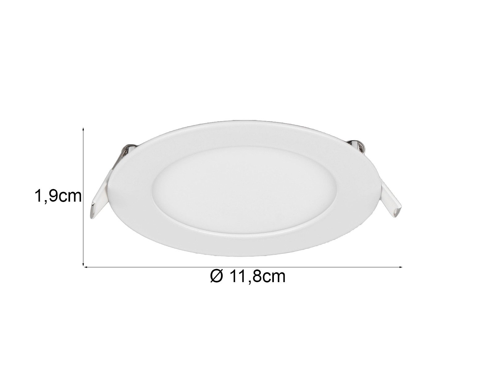 TRIO Leuchten LED Einbaustrahler flache Einbautiefe 230V ohne Trafo Ø12cm, Dimmbar, LED fest integriert, Warmweiß, Neutralweiß, Tageslichtweiß, Decken-Einbaustrahler flach-e Einbautiefe