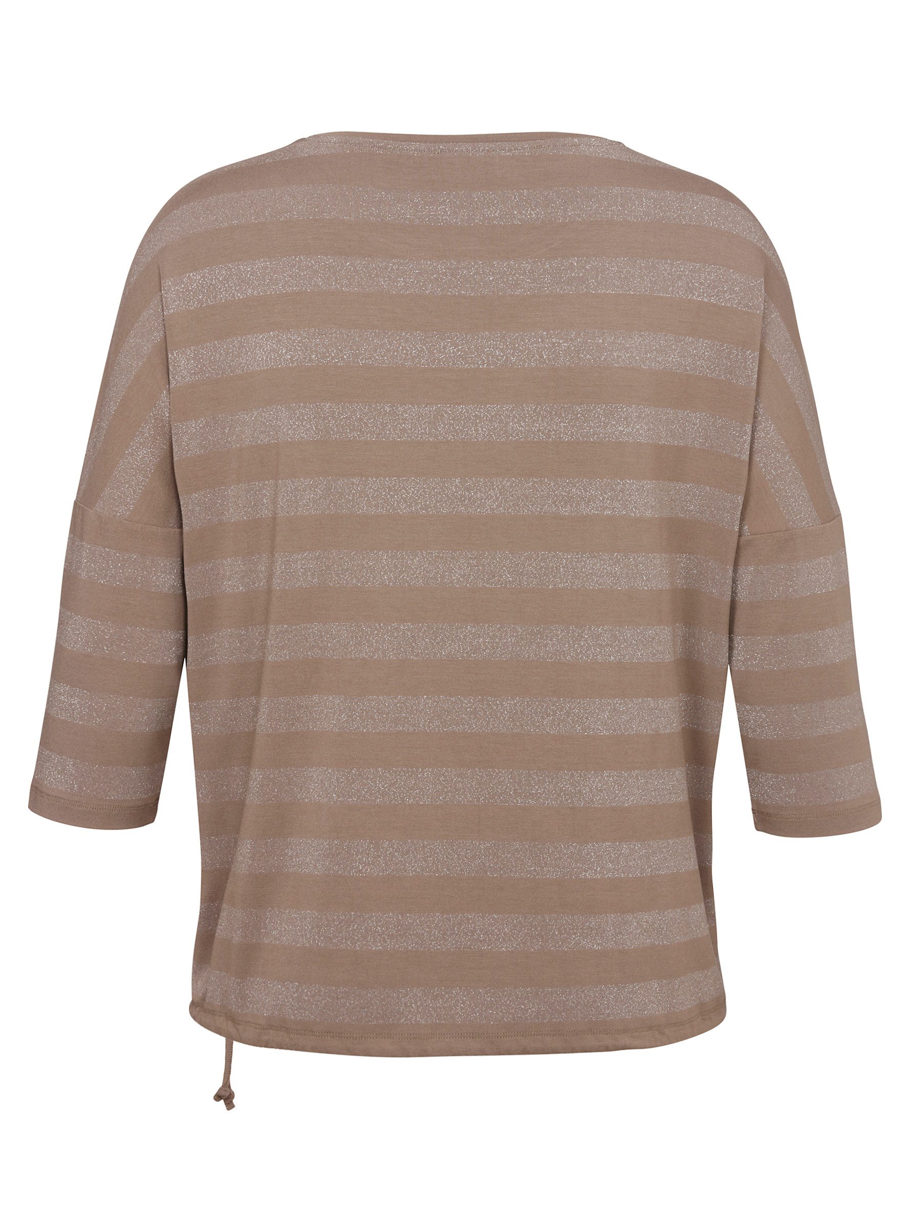 VIA APPIA Blusentop T-Shirt Rundhals 3/4 Arm Ringel Mot
