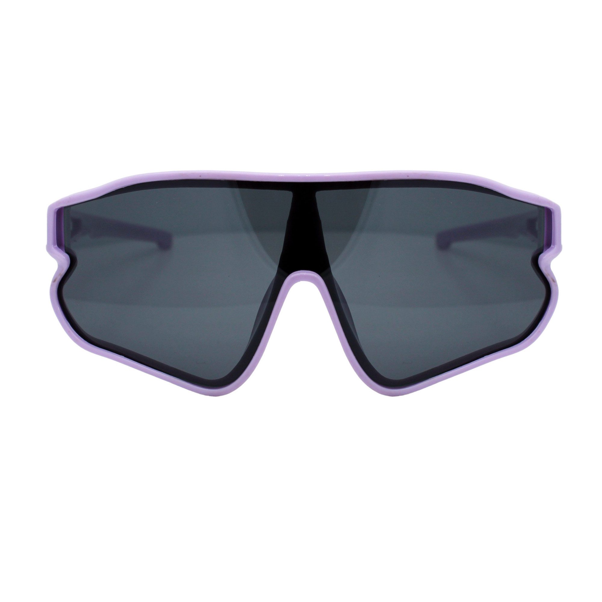 Vaccari-design Sonnenbrille Kinder Radbrille 7 bis 13 Jahre Jungen Mädchen Sportbrille UV400 Markenbrille Grün oder Lila mit Brillenbeutel