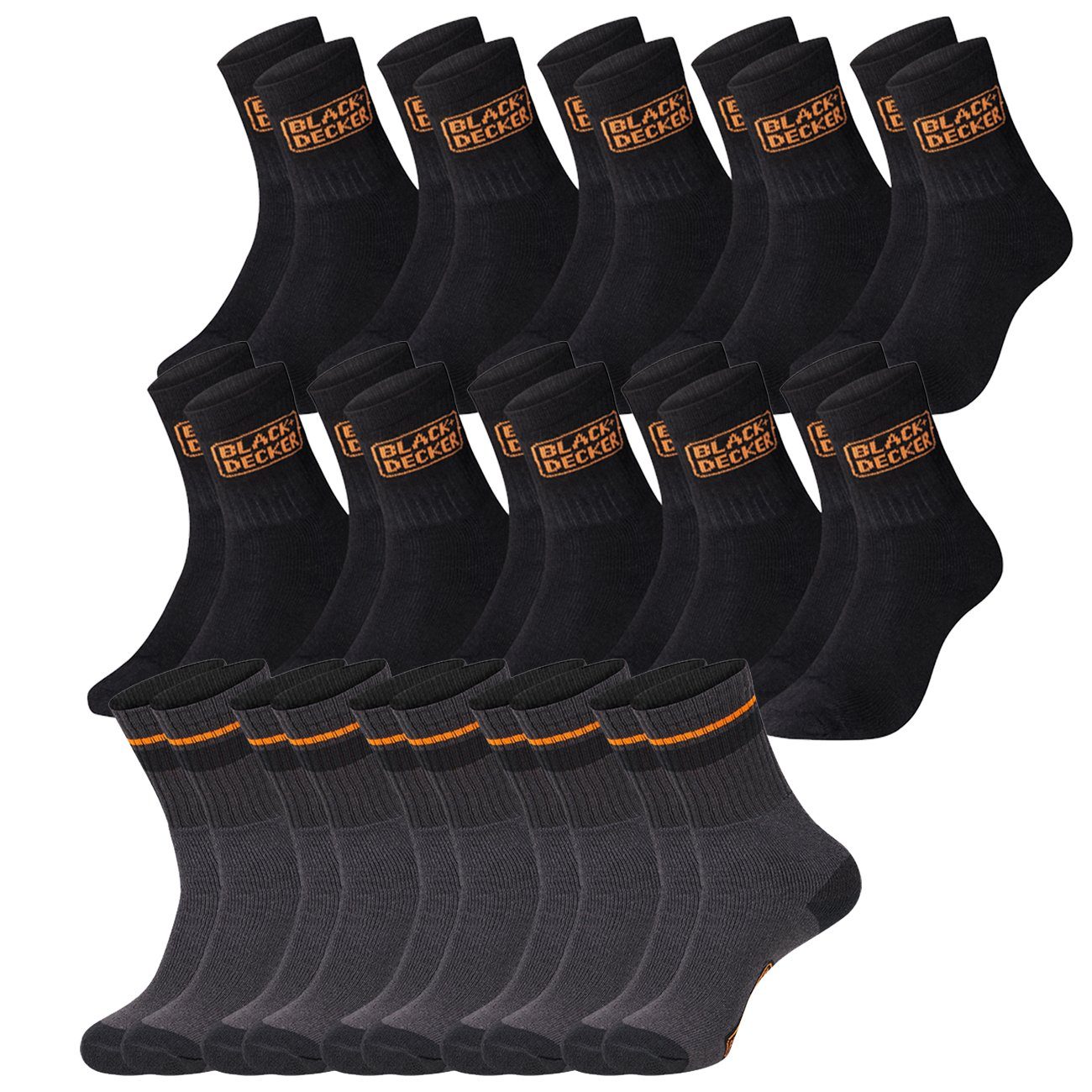 10 Paar Black/Black (BX/CHS/1/X5/TEKC) & 5 Paar Black/Grey (BX/SF/CS/1DEKEX)