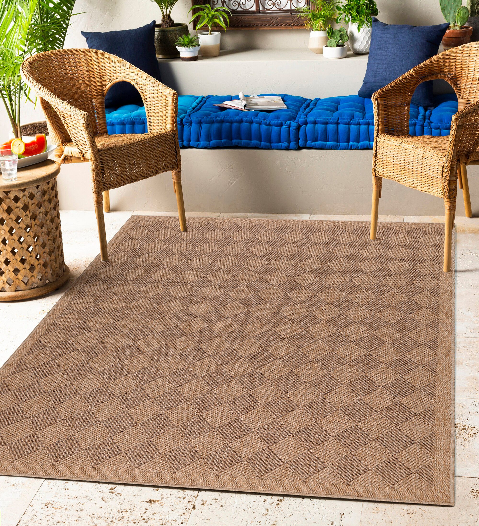 Carpettex Outdoorteppich Vintage Design, Läufer, Höhe: 5 mm, Outdoor Teppic günstig online kaufen
