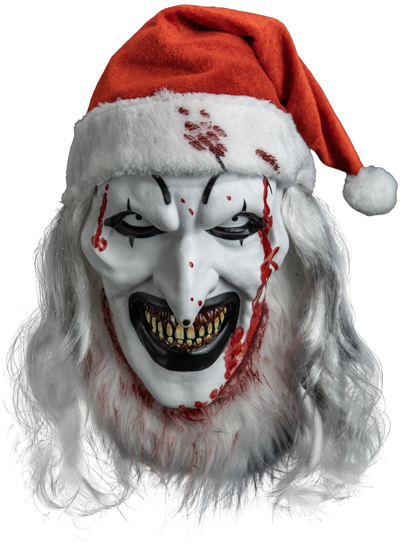 Trick or Treat Verkleidungsmaske Terrifier 3 – Art Weihnachtsmann Spritzguss-Maske, Der fiese Horrorclown in festlicher Stimmung