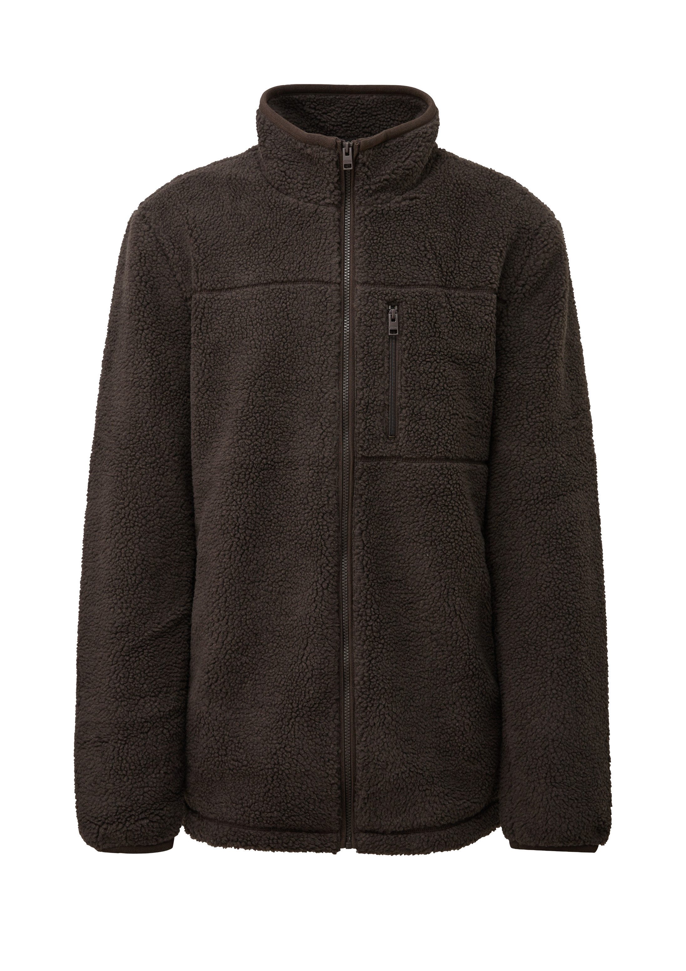 s.Oliver Funktionsjacke Outdoor-Jacke Sportive Teddy-Jacke mit Stehkragen