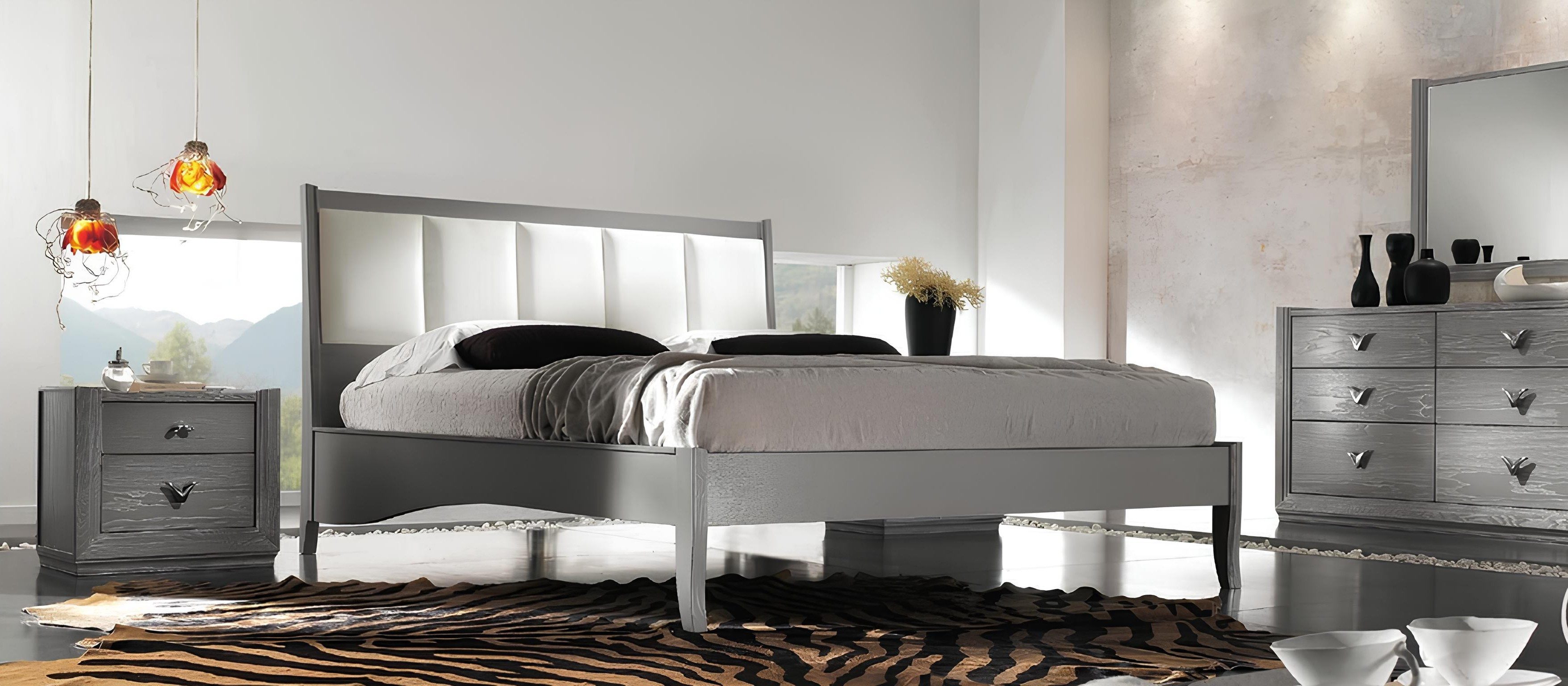Xlmoebel Holzbett Designer Polsterbett mit Holzrahmen in modernem Stil (Bett, 1-tlg., Bett), Hergestellt in Europa