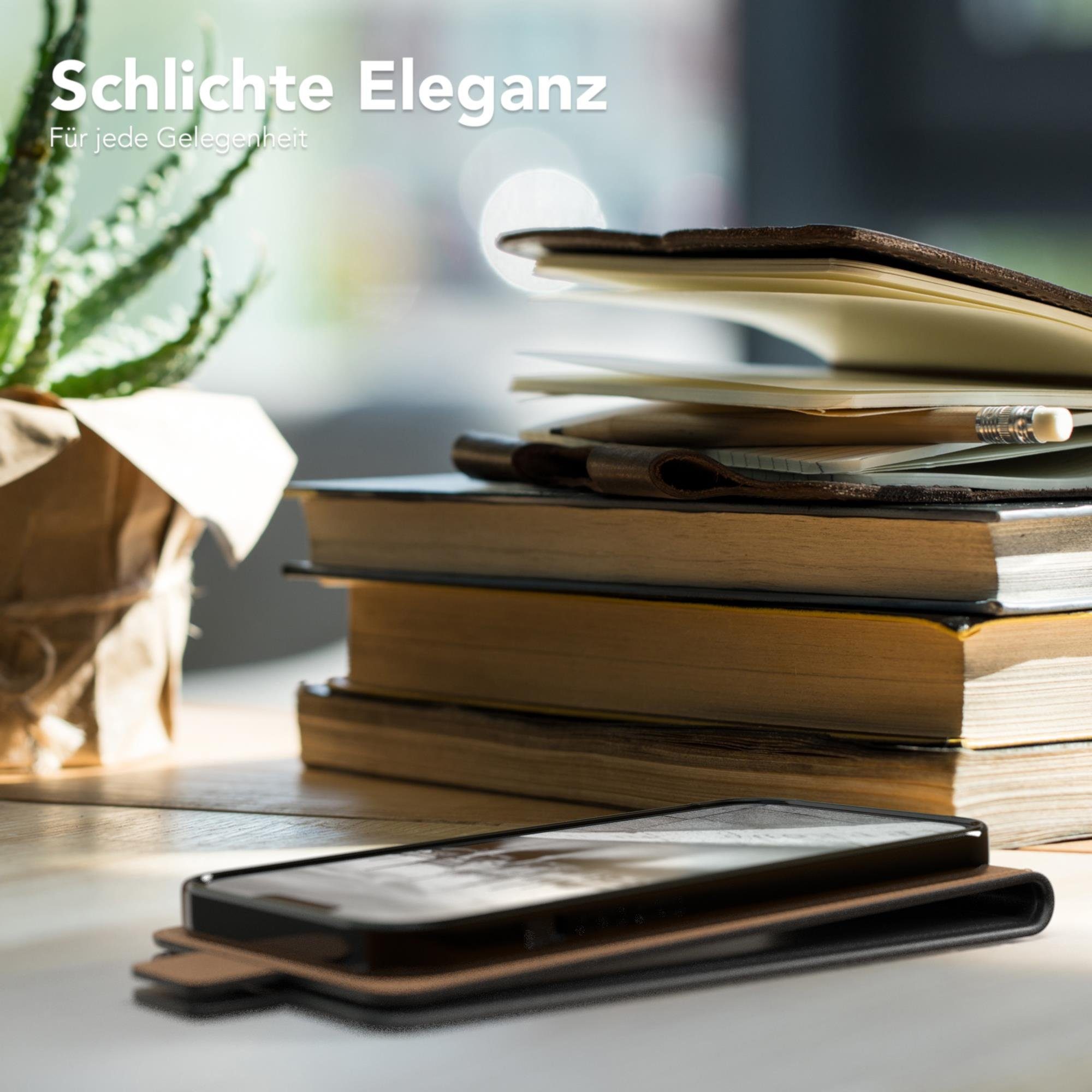 EAZY CASE Handyhülle Flipcase für Apple iPhone 14 Plus 6,7 Zoll, Tasche Klapphülle Handytasche zum Aufklappen Etui Kunstleder Schwarz